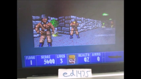 ed1475: Wolfenstein 3D: Episode 3: Die, Fuhrer, Die! [Can I Play, Daddy?] (PC Emulated / DOSBox) 5,600 points on 2020-04-24 10:46:30