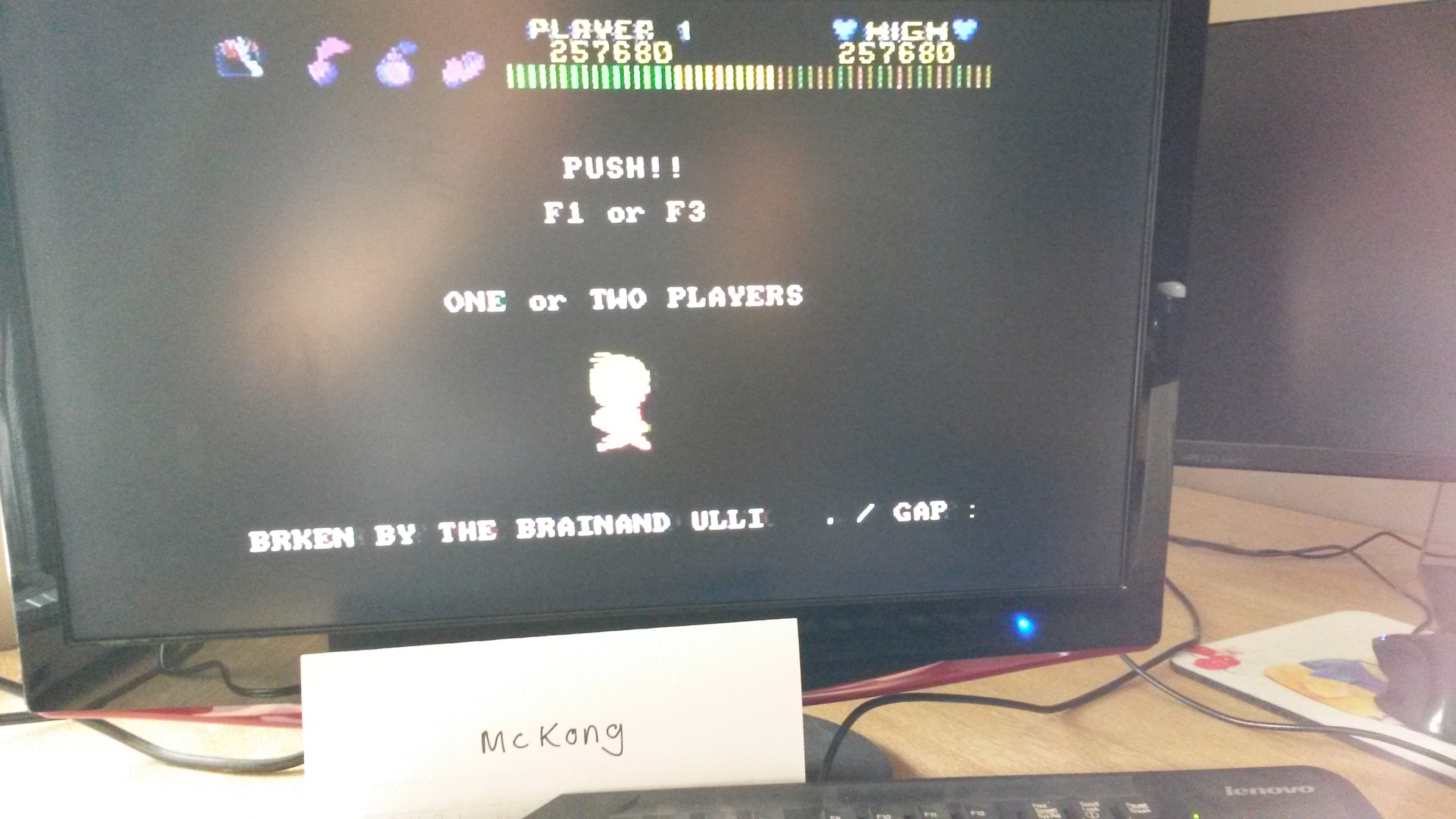 McKong: Wonder Boy (Commodore 64) 257,680 points on 2015-07-17 04:59:42