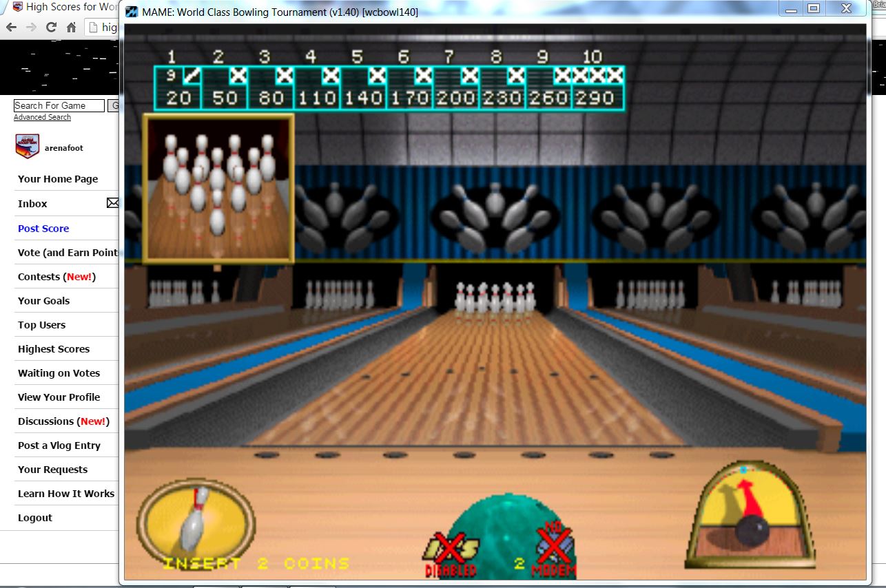 arenafoot: World Class Bowling Deluxe [wcbowldx] [Regulation] (Arcade Emulated / M.A.M.E.) 290 points on 2016-05-25 15:19:54