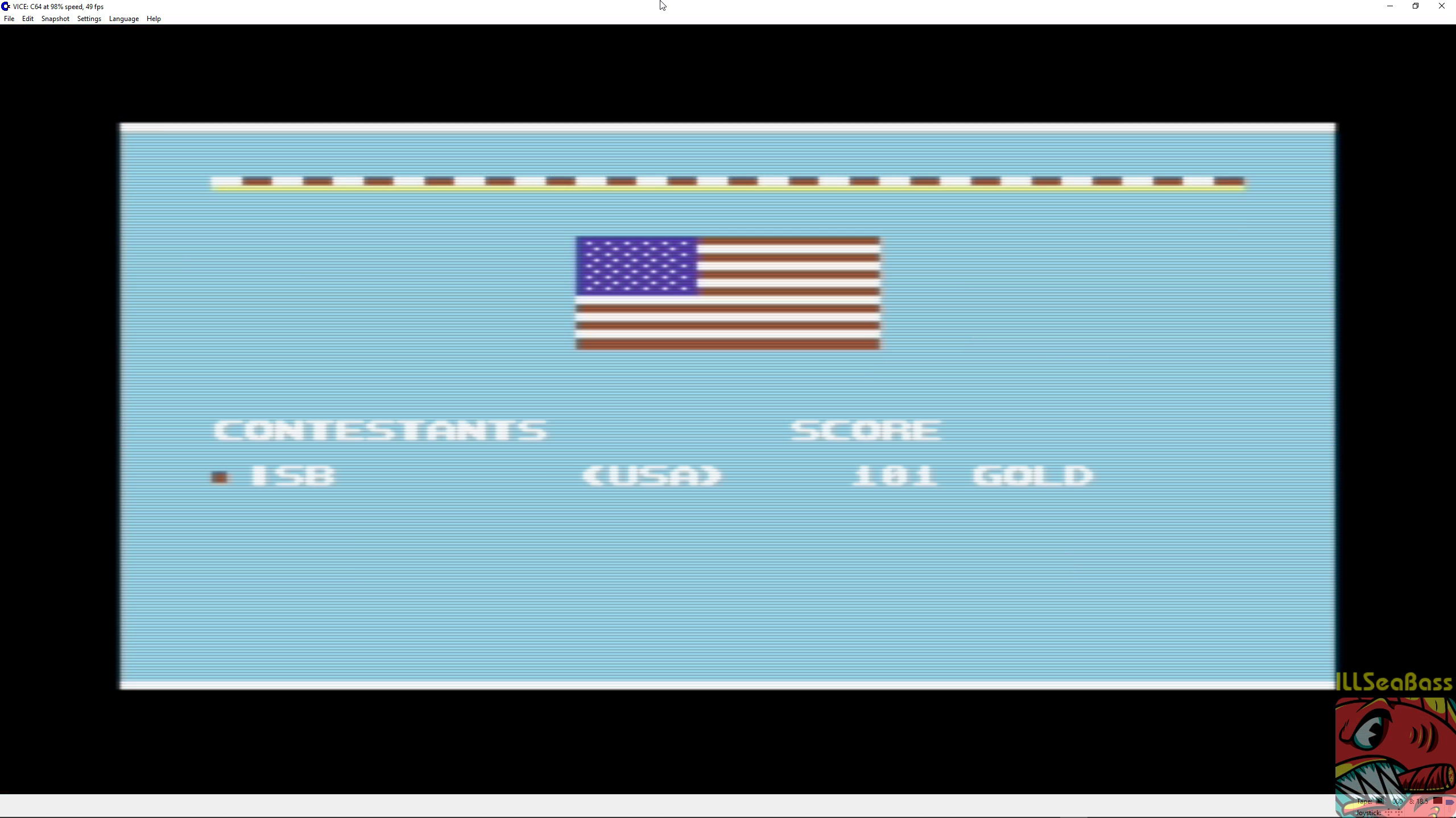 ILLSeaBass: World Games [Cliff Diving] (Commodore 64 Emulated) 101 points on 2018-08-27 14:25:04
