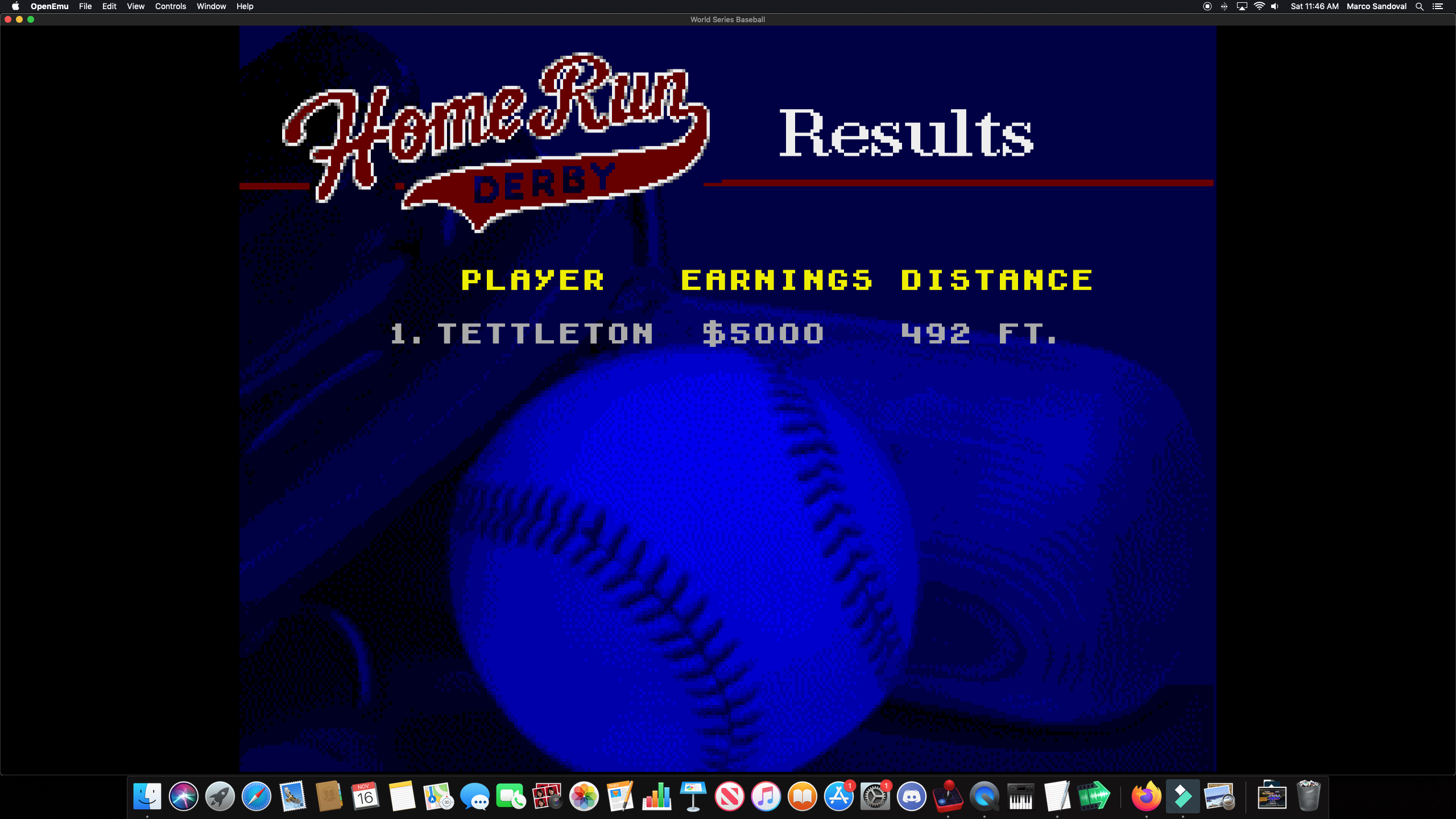Marco1019: World Series Baseball: Home Run Derby [Longest Home Run in Feet] (Sega Genesis / MegaDrive Emulated) 492 points on 2019-11-16 14:03:41