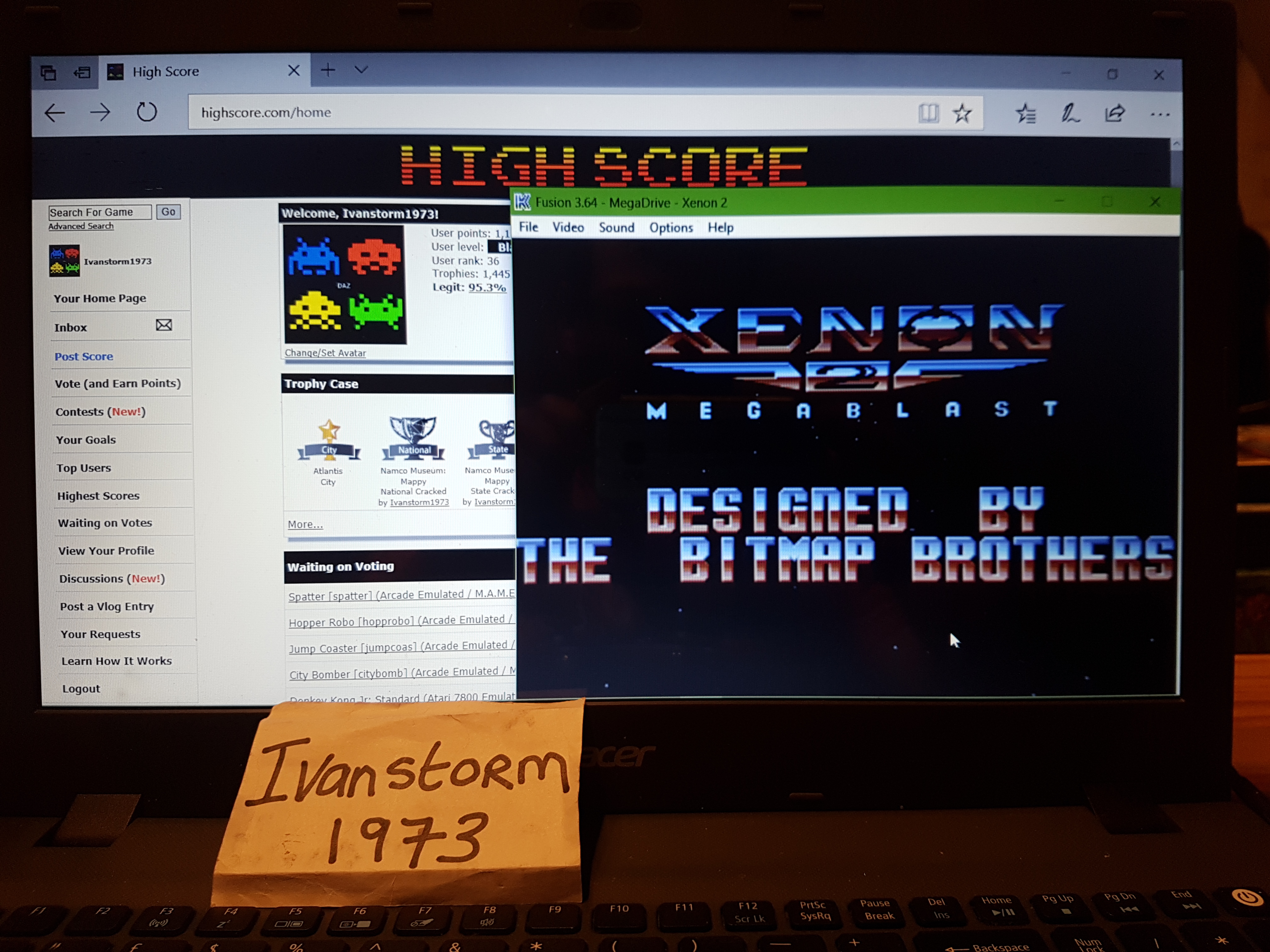 Ivanstorm1973: Xenon 2: Megablast (Sega Genesis / MegaDrive Emulated) 40,920 points on 2018-01-24 06:29:23