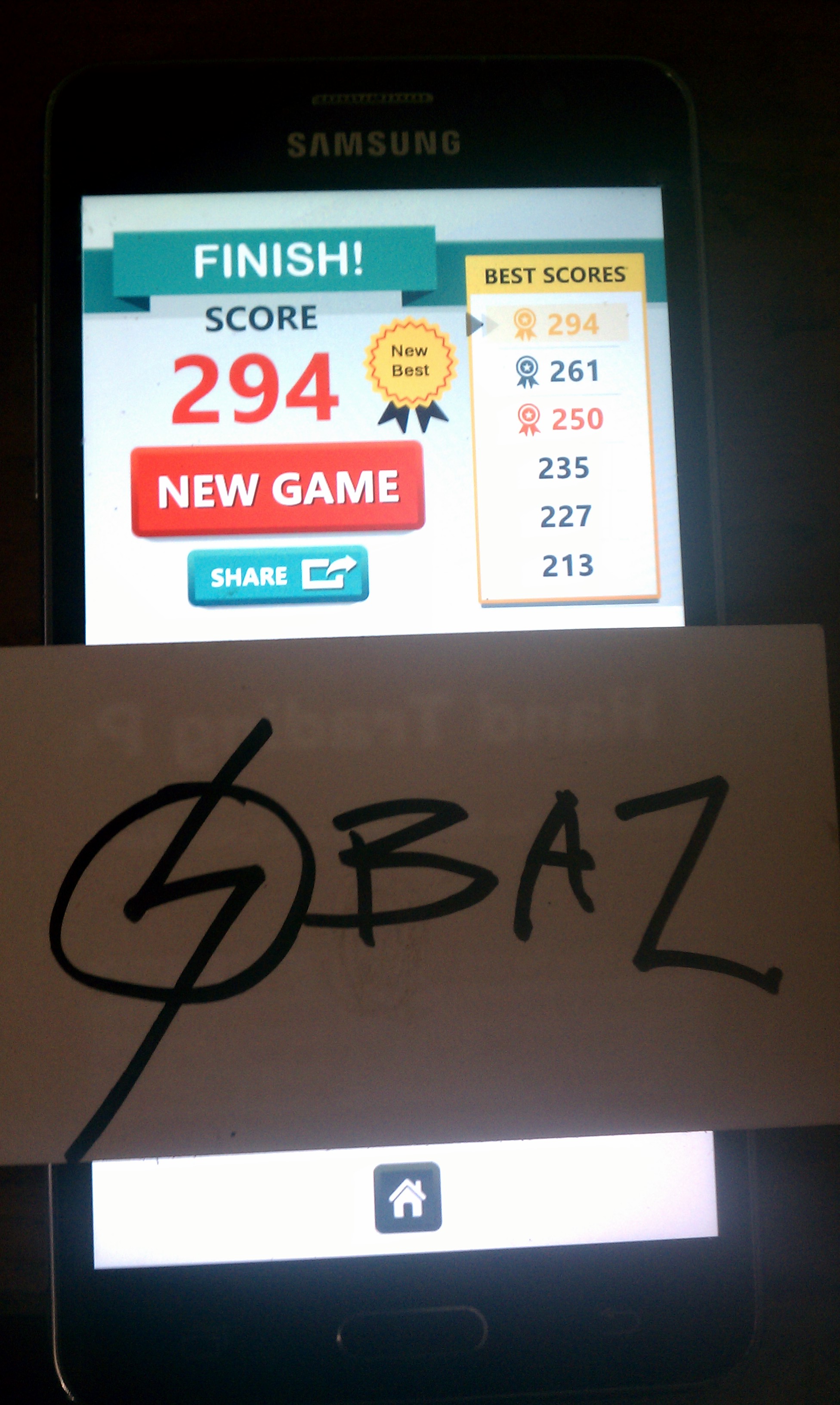 S.BAZ: Yazy [Solo Game] [Corrected Chart] (Android) 294 points on 2020-05-24 13:50:25