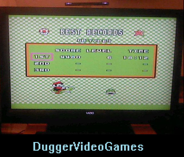 DuggerVideoGames: Yoshi [B Type/High Speed] (NES/Famicom Emulated) 4,480 points on 2016-04-01 01:13:36