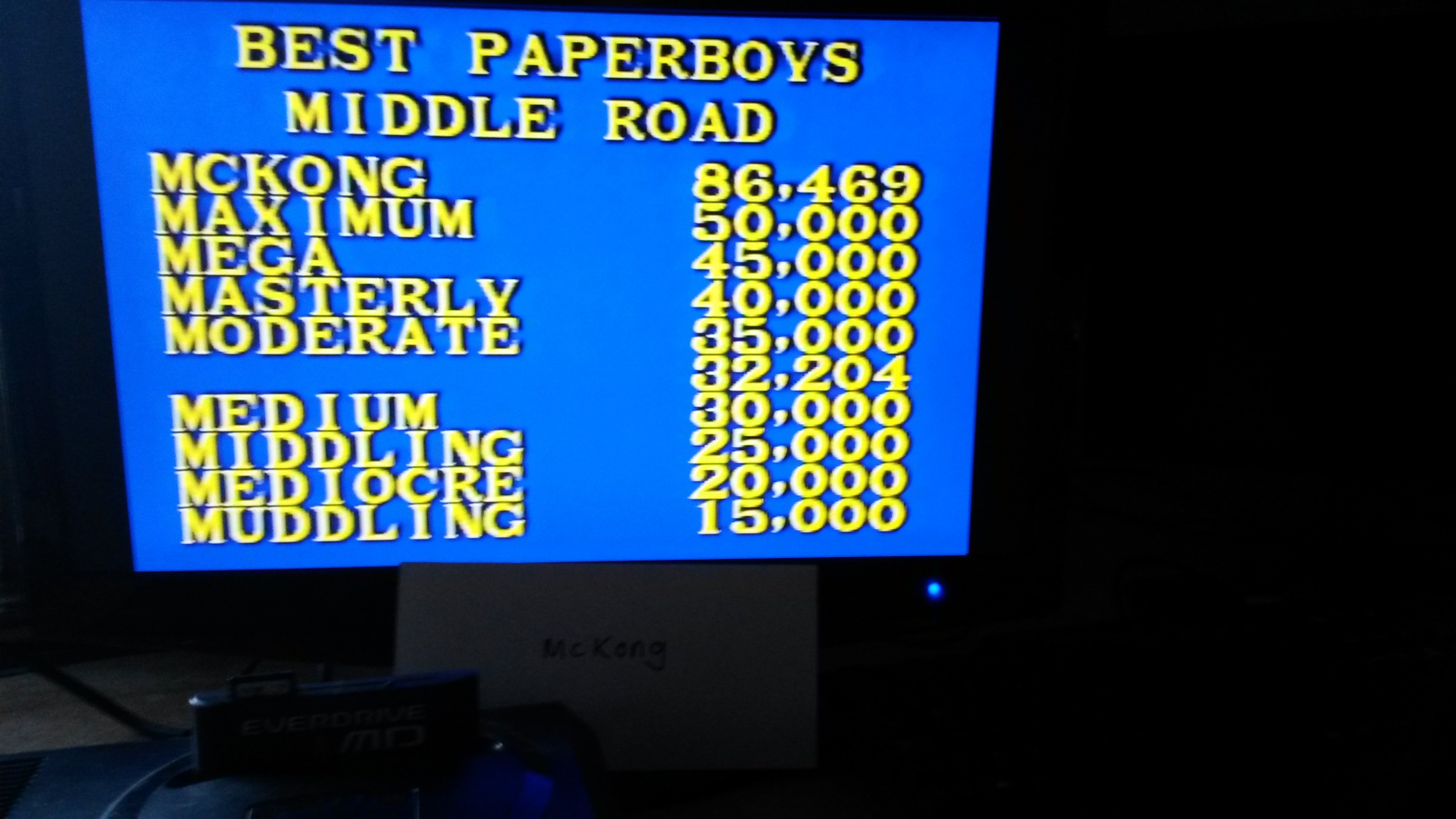 McKong: Paper Boy: Middle Road [Easy] (Sega Genesis / MegaDrive) 86,469 points on 2015-06-23 12:34:20