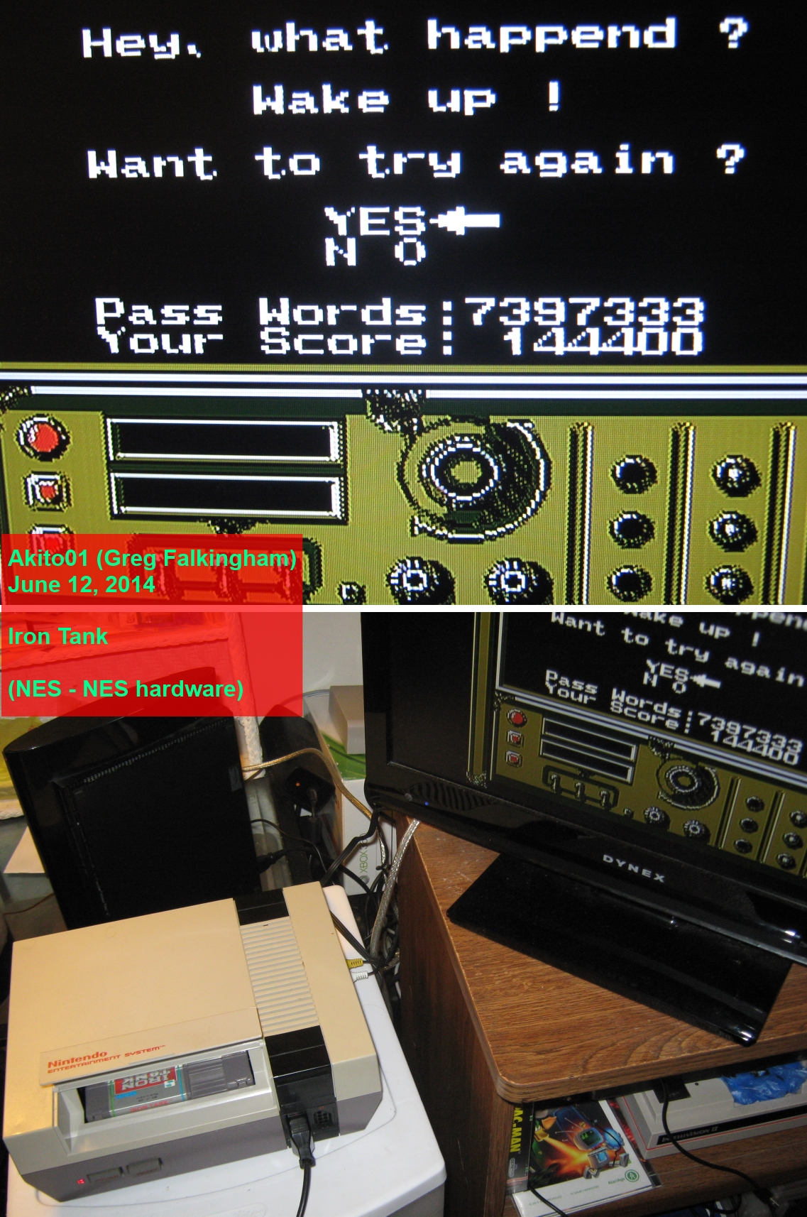 Akito01: Iron Tank (NES/Famicom) 144,400 points on 2014-06-13 09:50:31