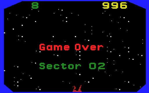 cncfreak: Beamrider: Skill 1 (Colecovision Emulated) 996 points on 2013-09-28 14:41:45