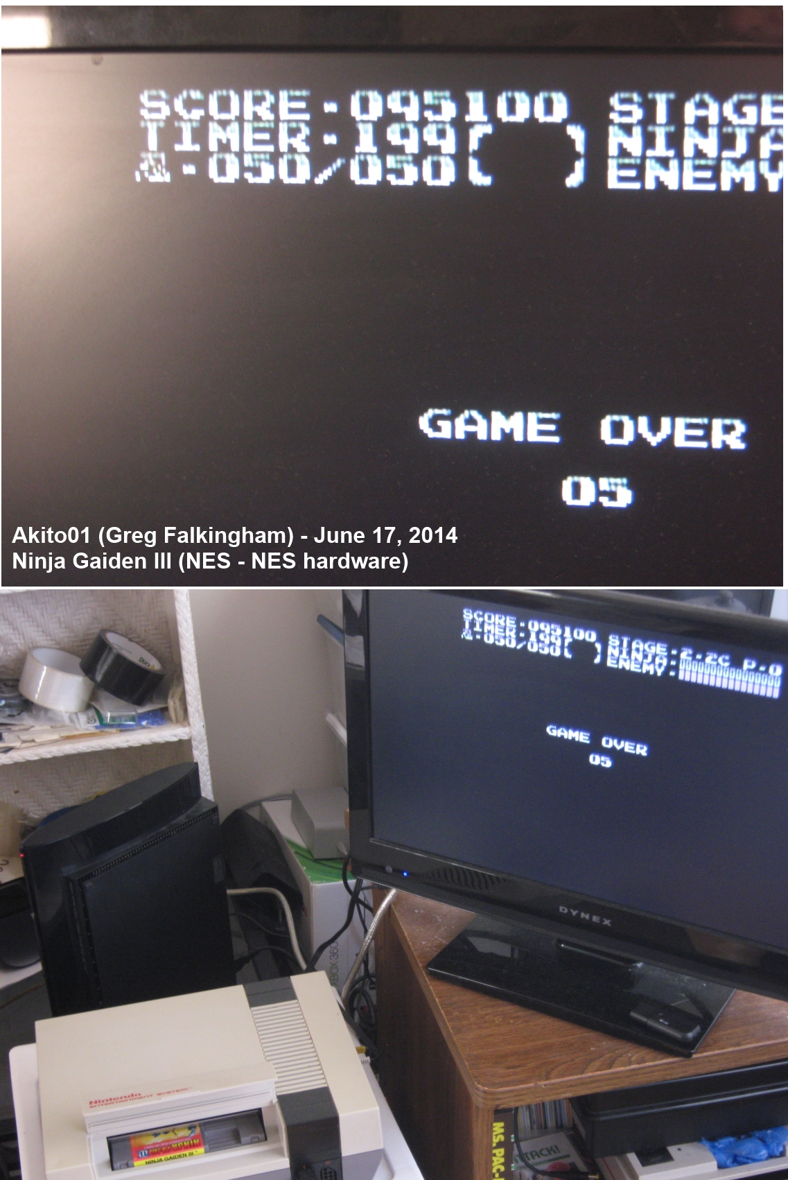 Akito01: Ninja Gaiden III: The Ancient Ship of Doom (NES/Famicom) 95,100 points on 2014-06-17 15:13:03