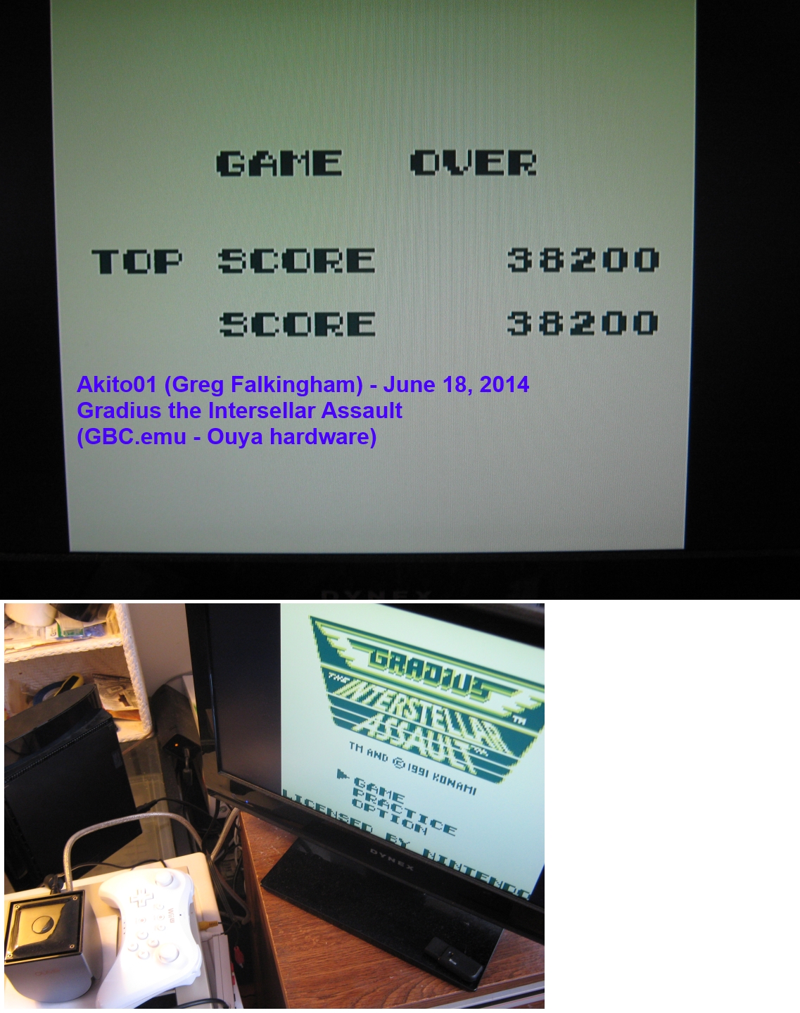 Akito01: Gradius: Interstellar Assault / Nemesis II [Normal] (Game Boy Emulated) 38,200 points on 2014-06-18 10:03:26