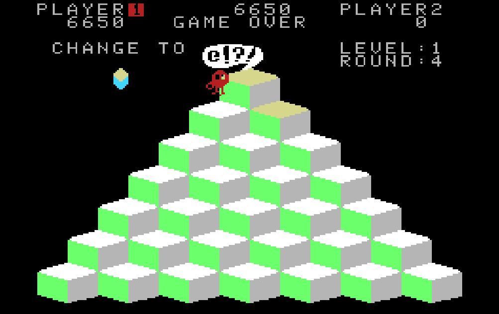 cncfreak: Q*Bert (Colecovision Emulated) 6,650 points on 2013-09-29 06:13:47