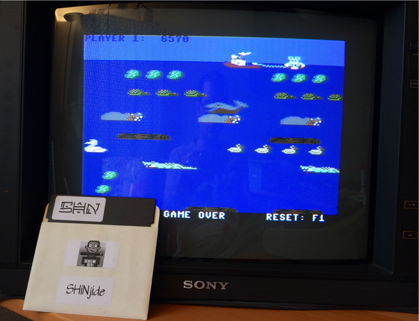 SHiNjide: Frogger II - Threedeep: Easy (Commodore 64) 6,570 points on 2014-07-07 06:18:54