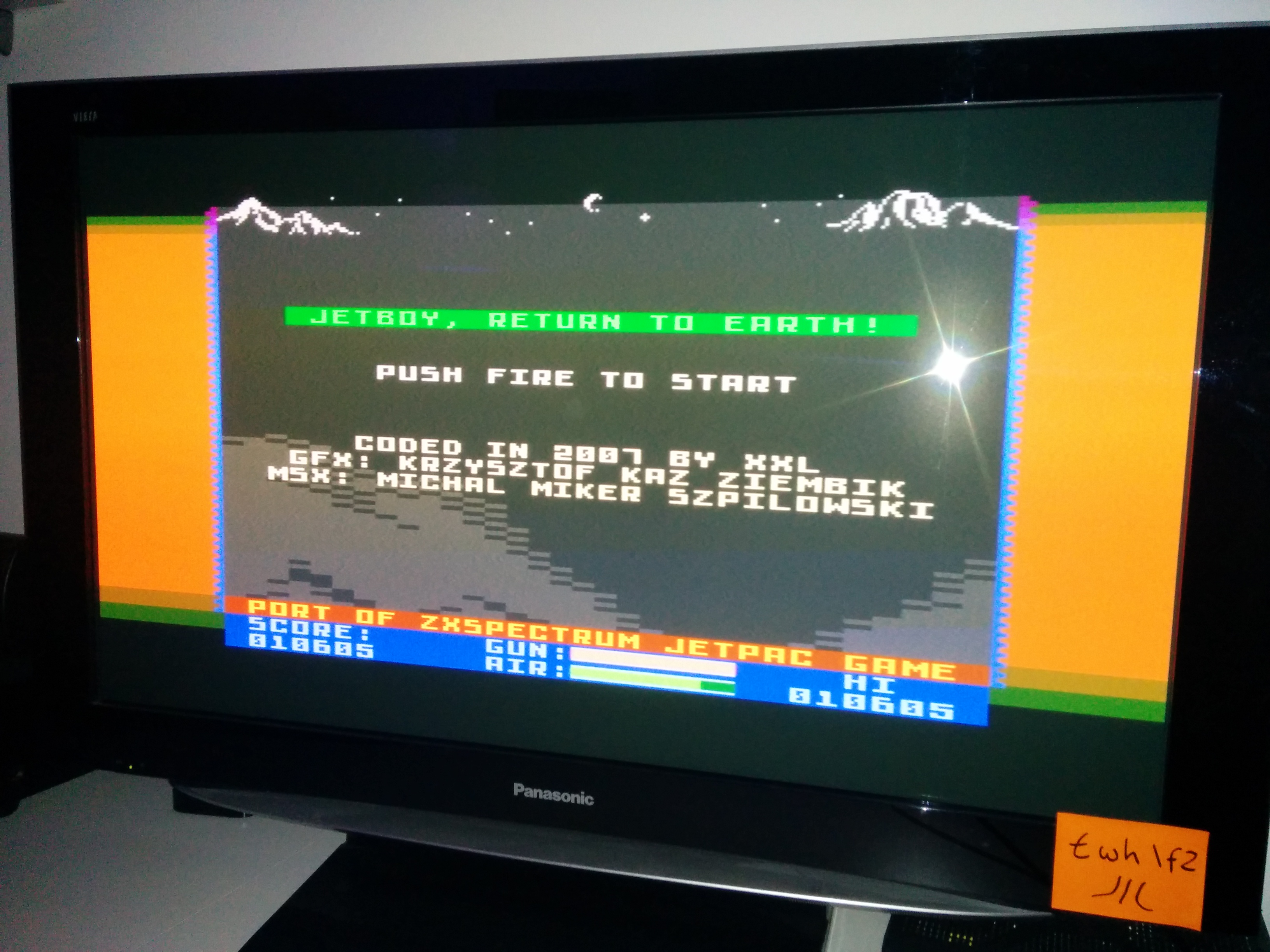 twhf2: Jetboy (Atari 400/800/XL/XE) 10,605 points on 2014-07-07 09:08:06