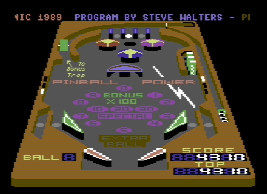 cncfreak: 3D Pinball (Commodore 64 Emulated) 4,310 points on 2013-09-30 13:13:17
