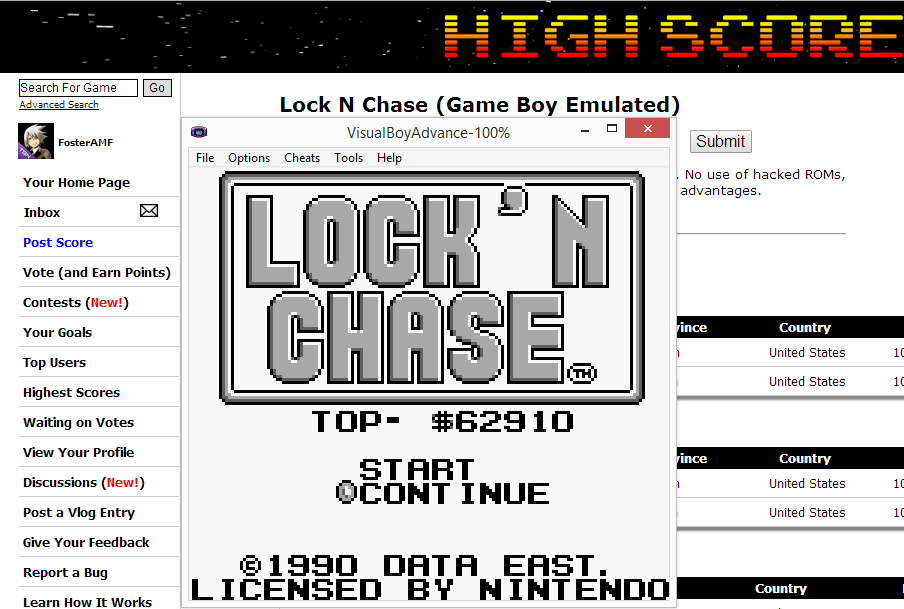 Lock N Chase 62,910 points