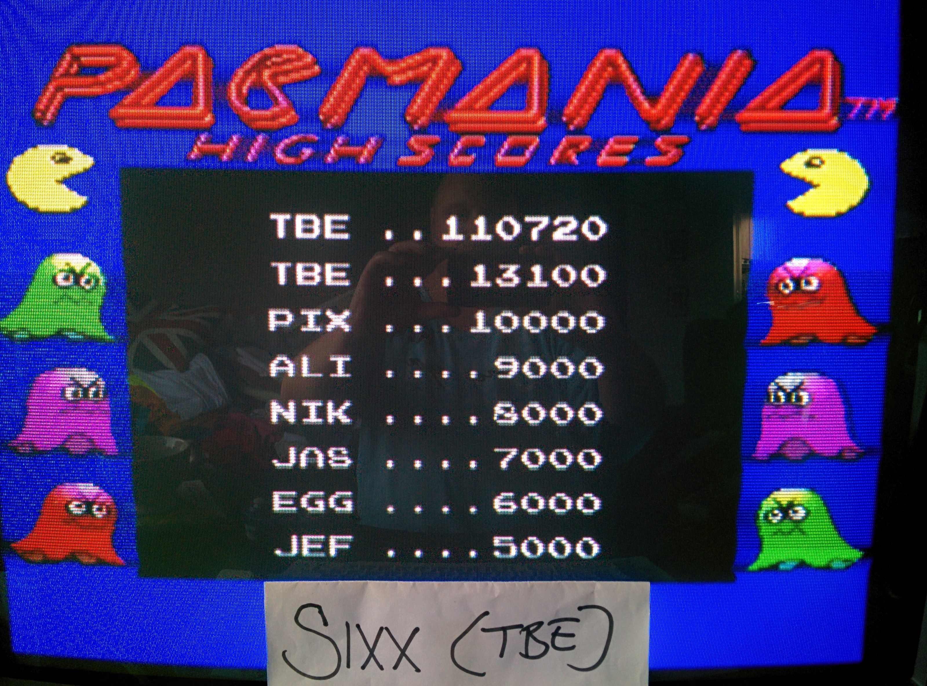 Sixx: Pac-Mania (Sega Master System Emulated) 110,720 points on 2014-07-10 13:32:56