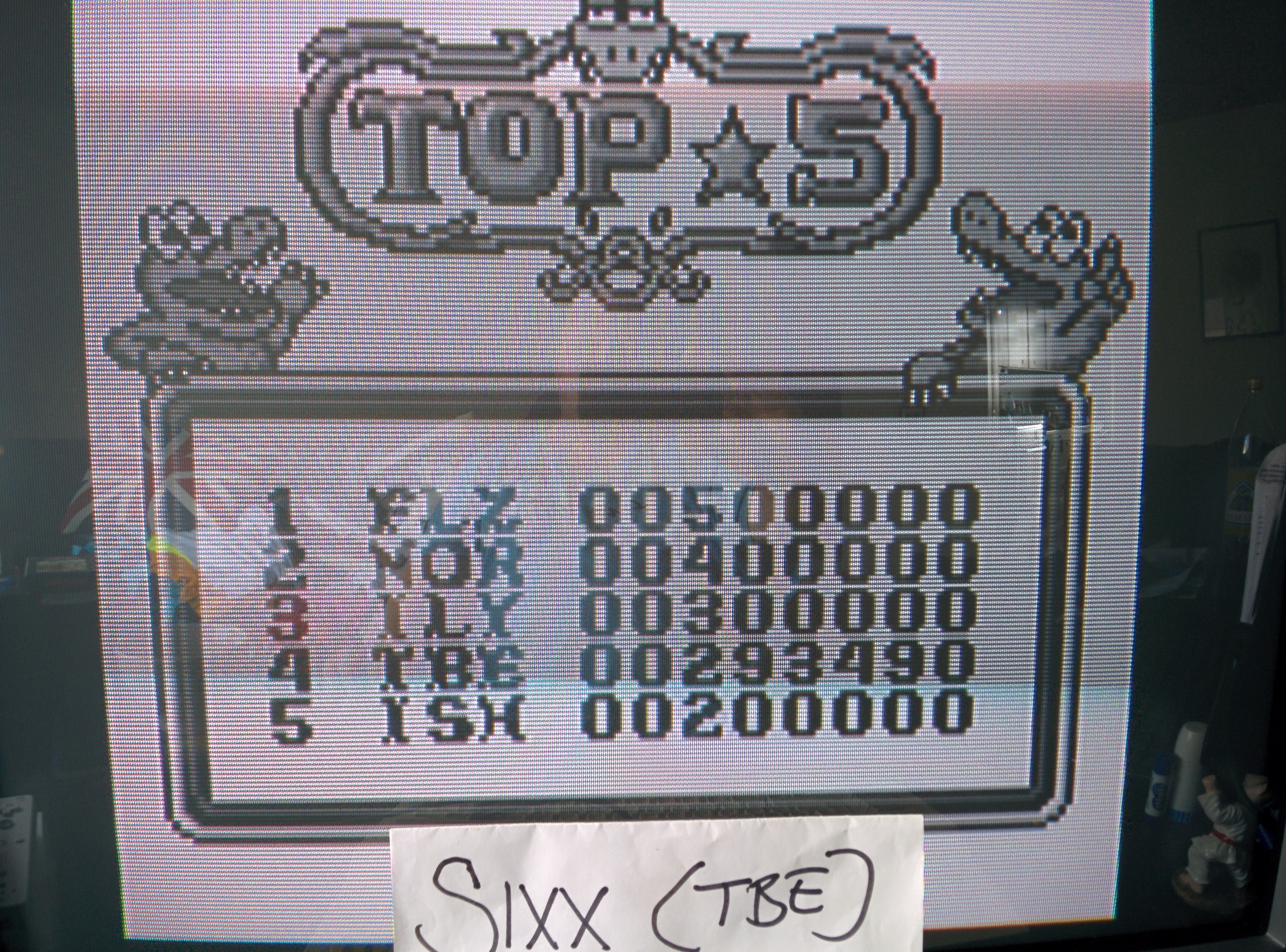 Sixx: Pinball: Revenge of the Gator (Game Boy Emulated) 293,490 points on 2014-07-11 03:27:23
