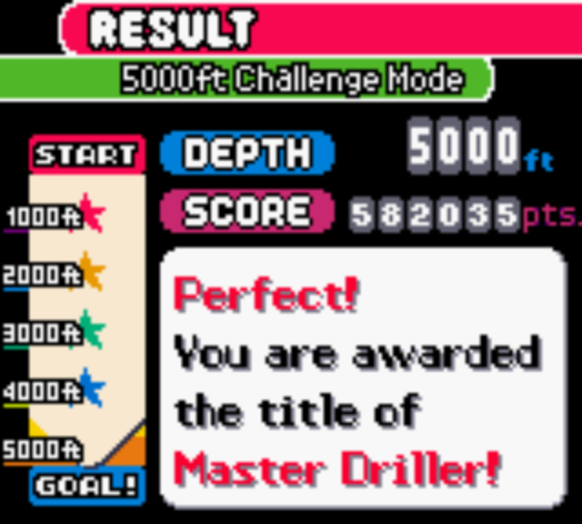 nick666101: Mr. Driller [5000ft] (Game Boy Color Emulated) 582,035 points on 2014-07-12 09:20:08