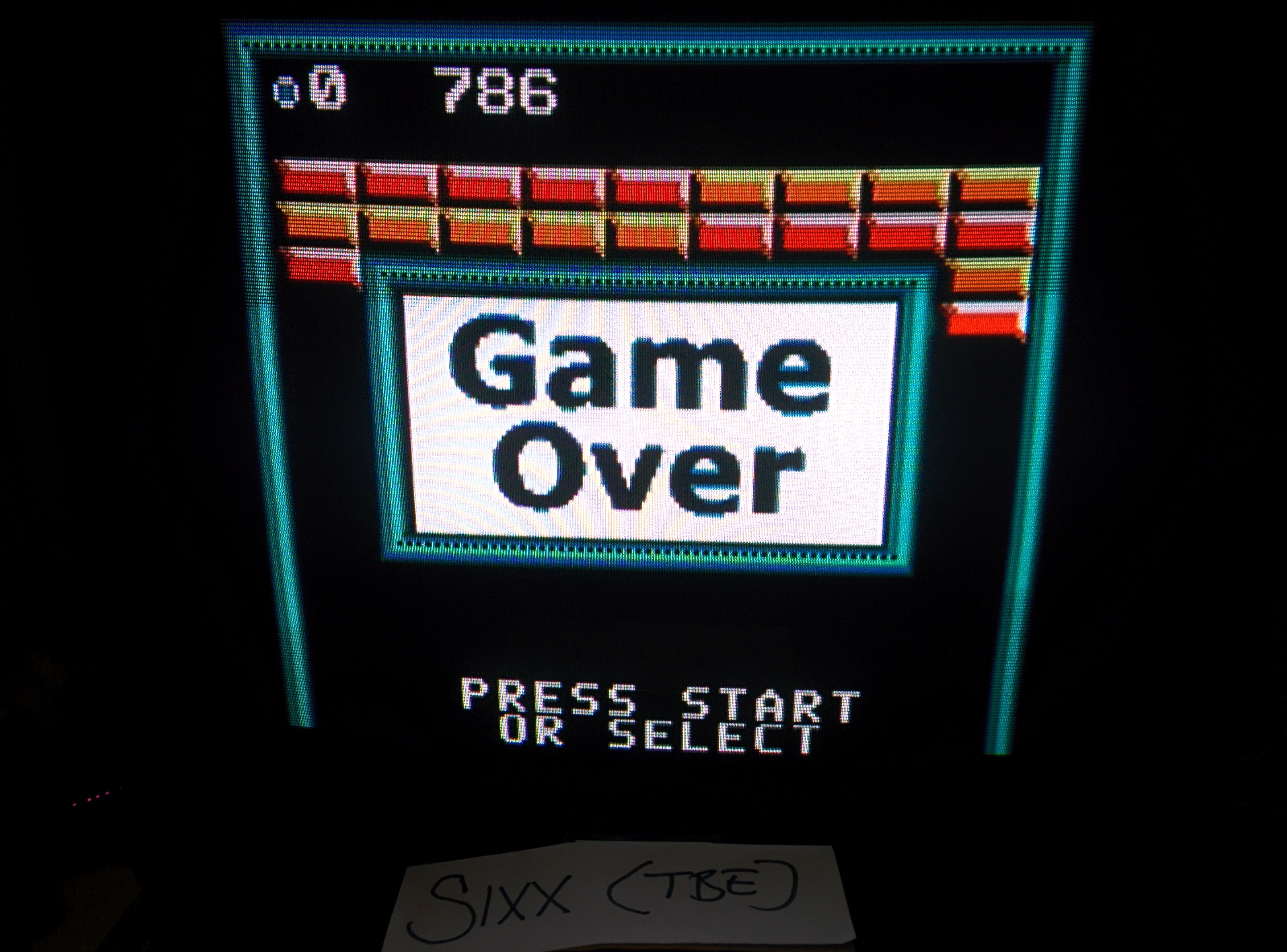 Sixx: Super Breakout: Regular (Game Boy Color Emulated) 786 points on 2014-07-15 15:56:13