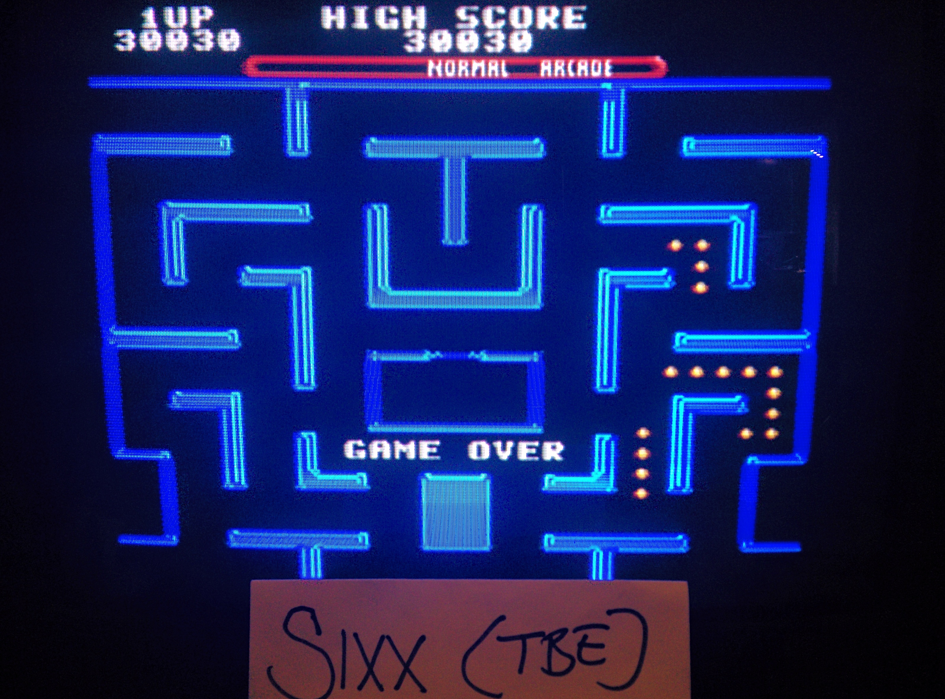 Sixx: Ms. Pac-Man (Sega Genesis / MegaDrive Emulated) 30,030 points on 2014-07-17 15:30:52