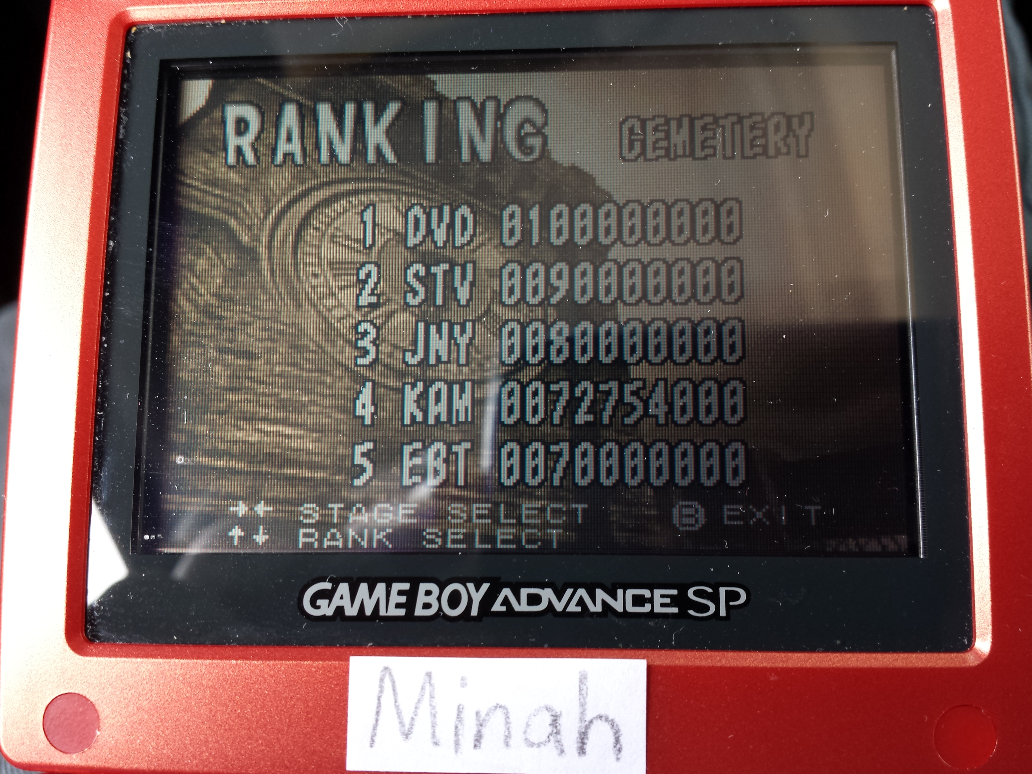 minah: Pinball Of The Dead: Normal: Cemetery [Fast] (GBA) 72,754,000 points on 2014-07-19 11:25:43