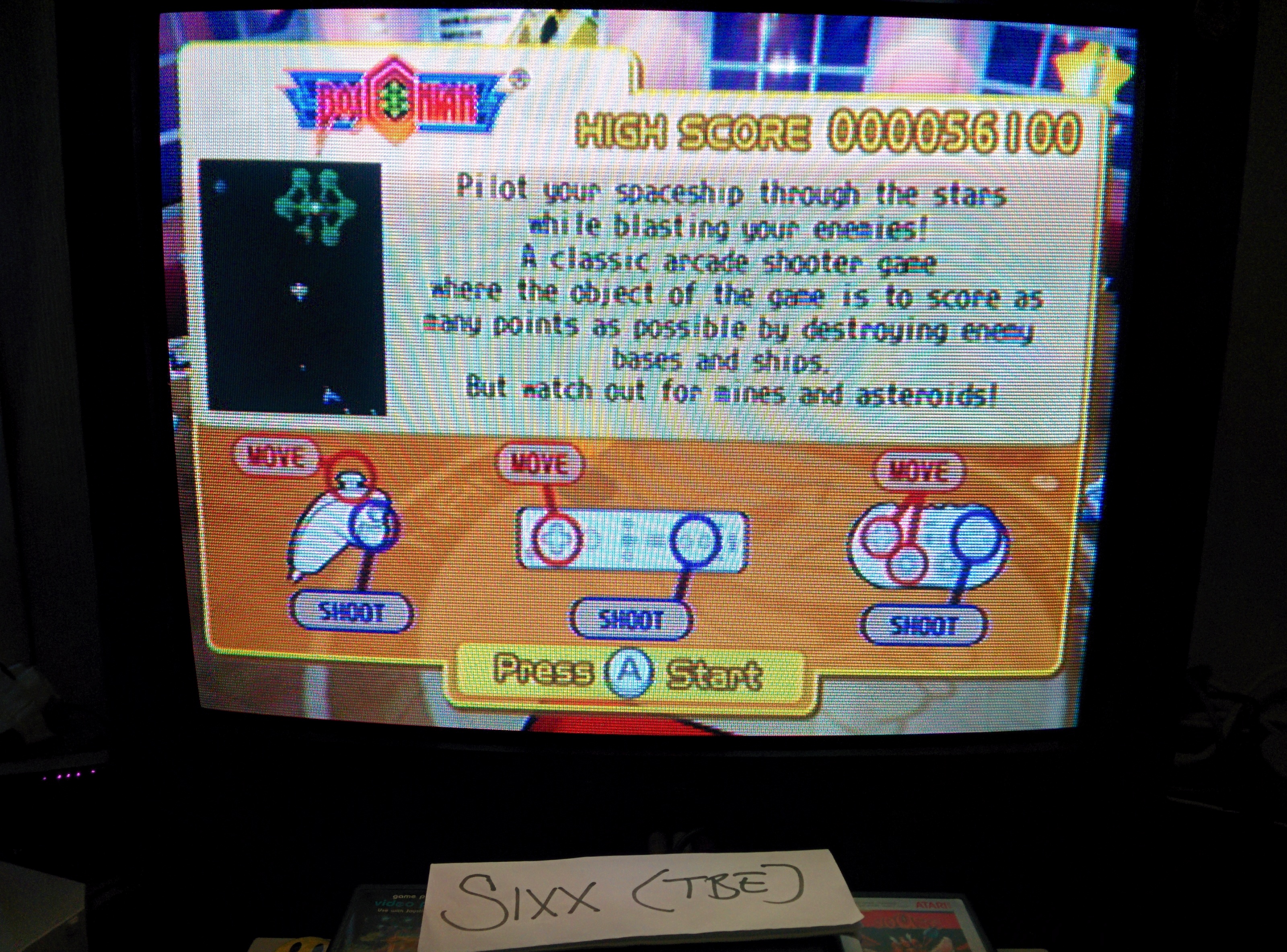 Sixx: Namco Museum Megamix: Bosconian (Wii) 56,100 points on 2014-07-20 13:58:52