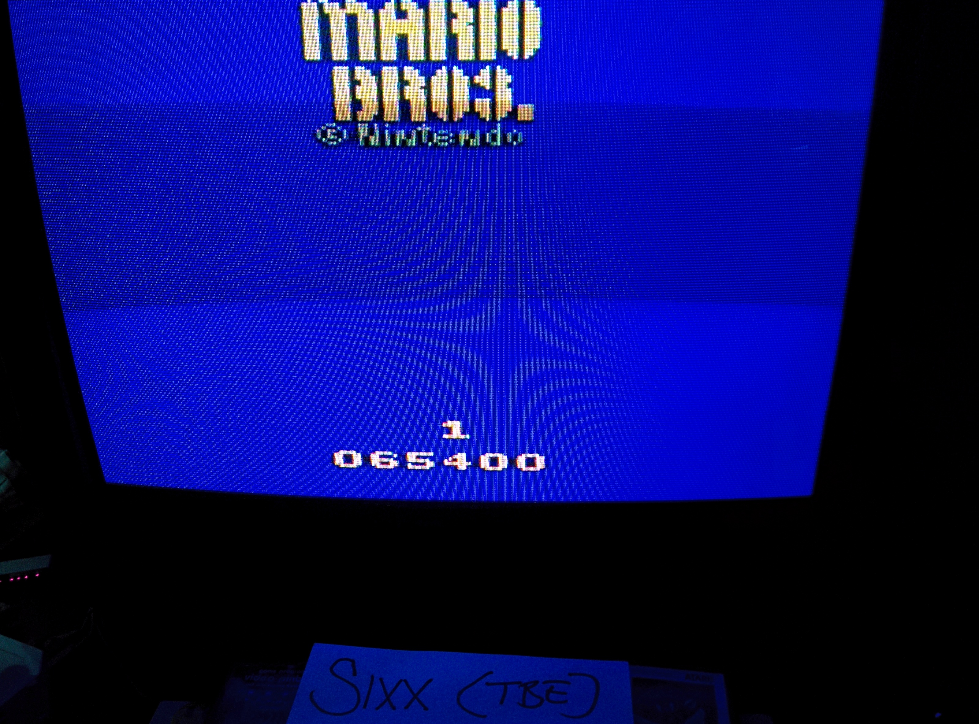 Sixx: Mario Bros (Atari 2600 Emulated) 65,400 points on 2014-07-21 14:45:05