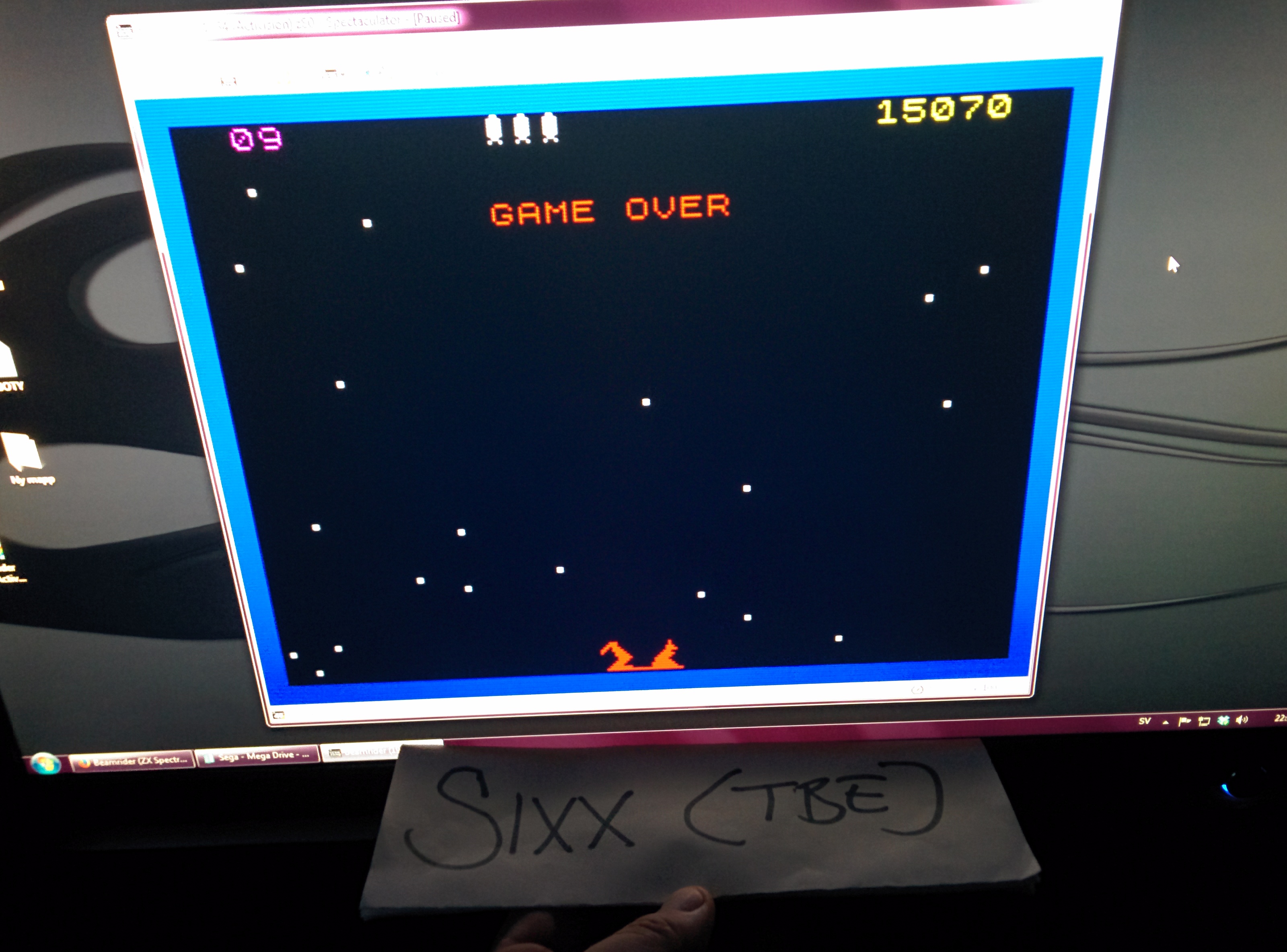 Sixx: Beamrider (ZX Spectrum Emulated) 15,070 points on 2014-07-23 14:39:33