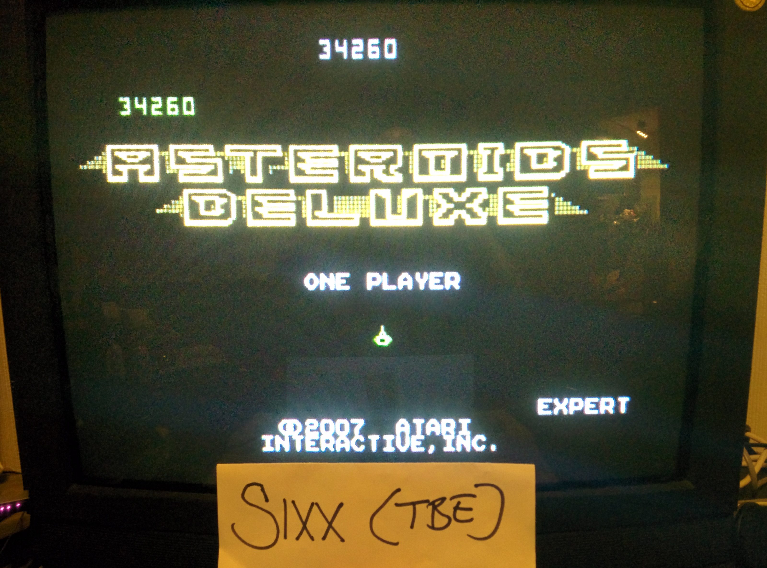 Sixx: Asteroids Deluxe: Expert (Atari 7800 Emulated) 34,260 points on 2014-07-27 14:31:30
