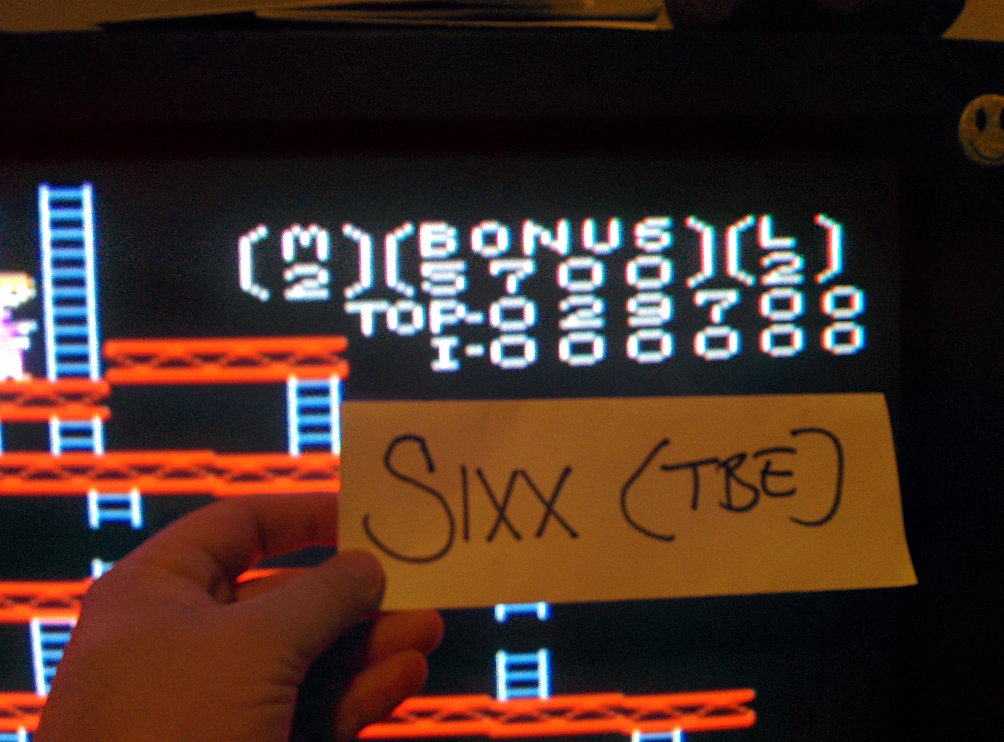 Sixx: Donkey Kong: Standard (Atari 7800 Emulated) 29,700 points on 2014-07-27 15:17:13