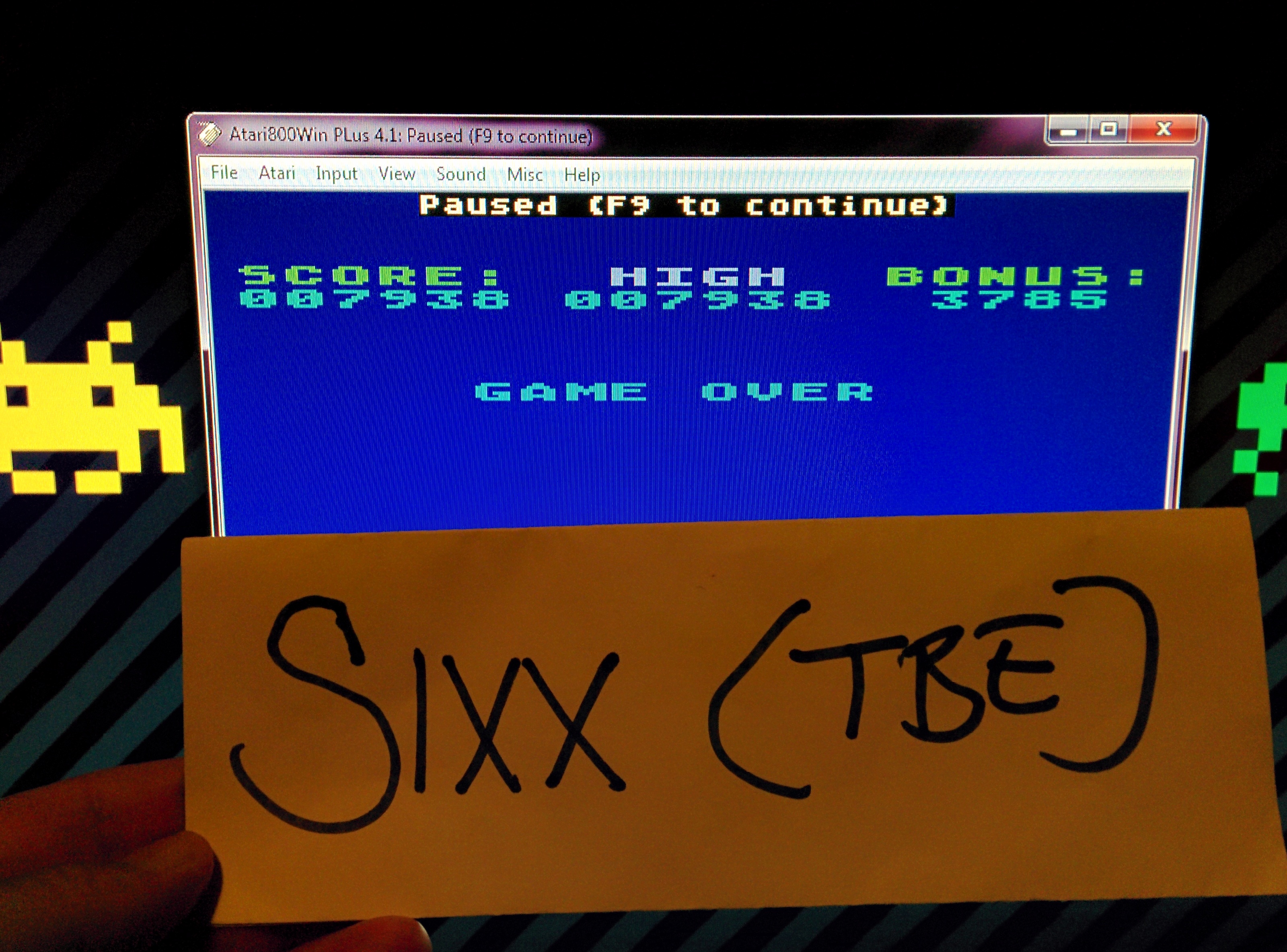 Sixx: Anteater (Atari 5200 Emulated) 7,938 points on 2014-08-08 15:59:46