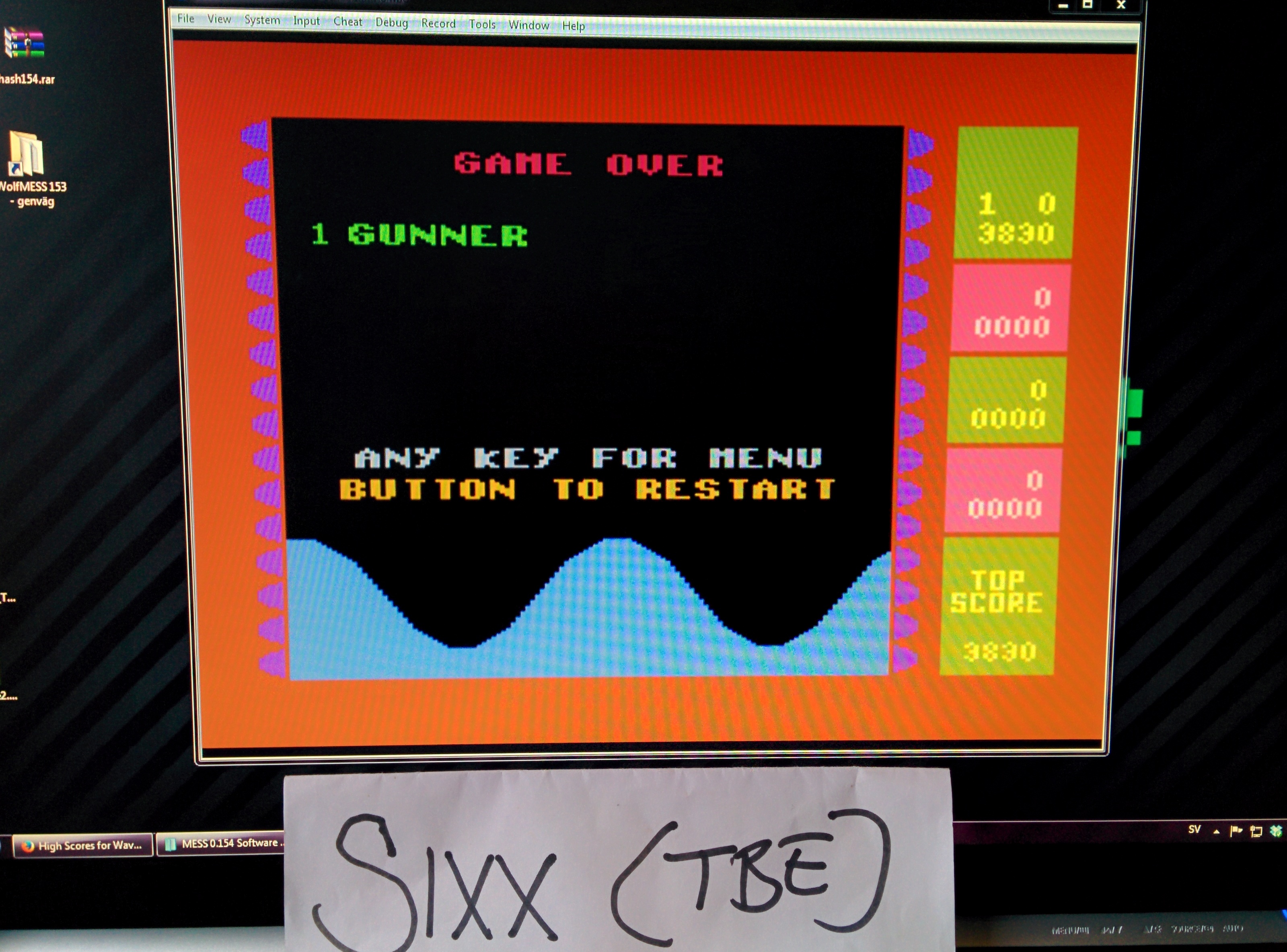 Sixx: Wavy Navy (Atari 400/800/XL/XE Emulated) 3,830 points on 2014-08-10 12:29:02