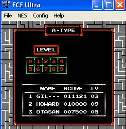 GilbertS: Tetris (NES/Famicom Emulated) 11,121 points on 2014-08-10 19:45:52