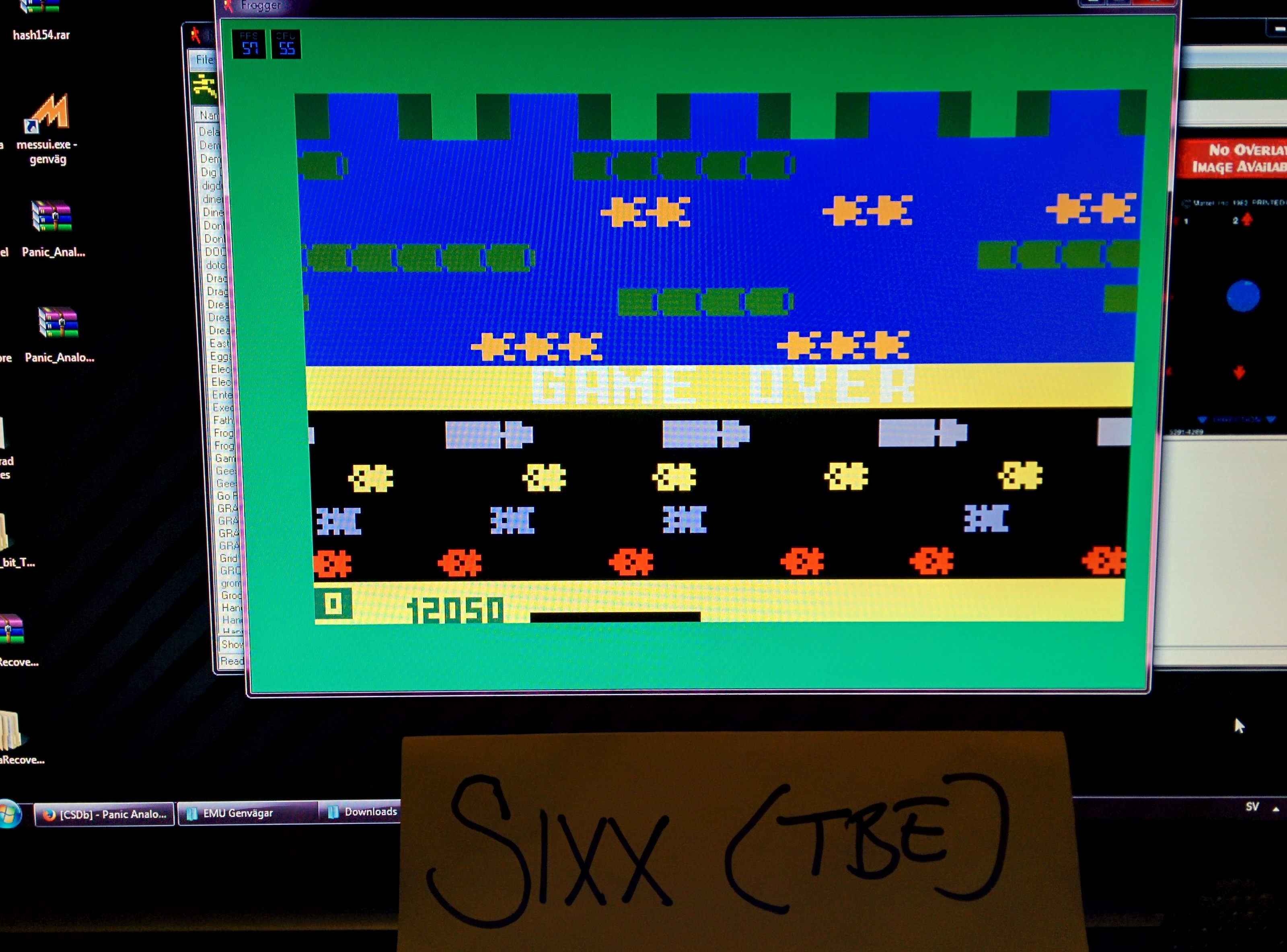 Sixx: Frogger: Skill 1 (Intellivision Emulated) 12,050 points on 2014-08-11 14:50:02