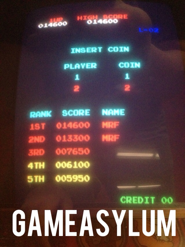 GameAsylum: Donkey Kong (Arcade) 14,600 points on 2014-08-12 17:48:25
