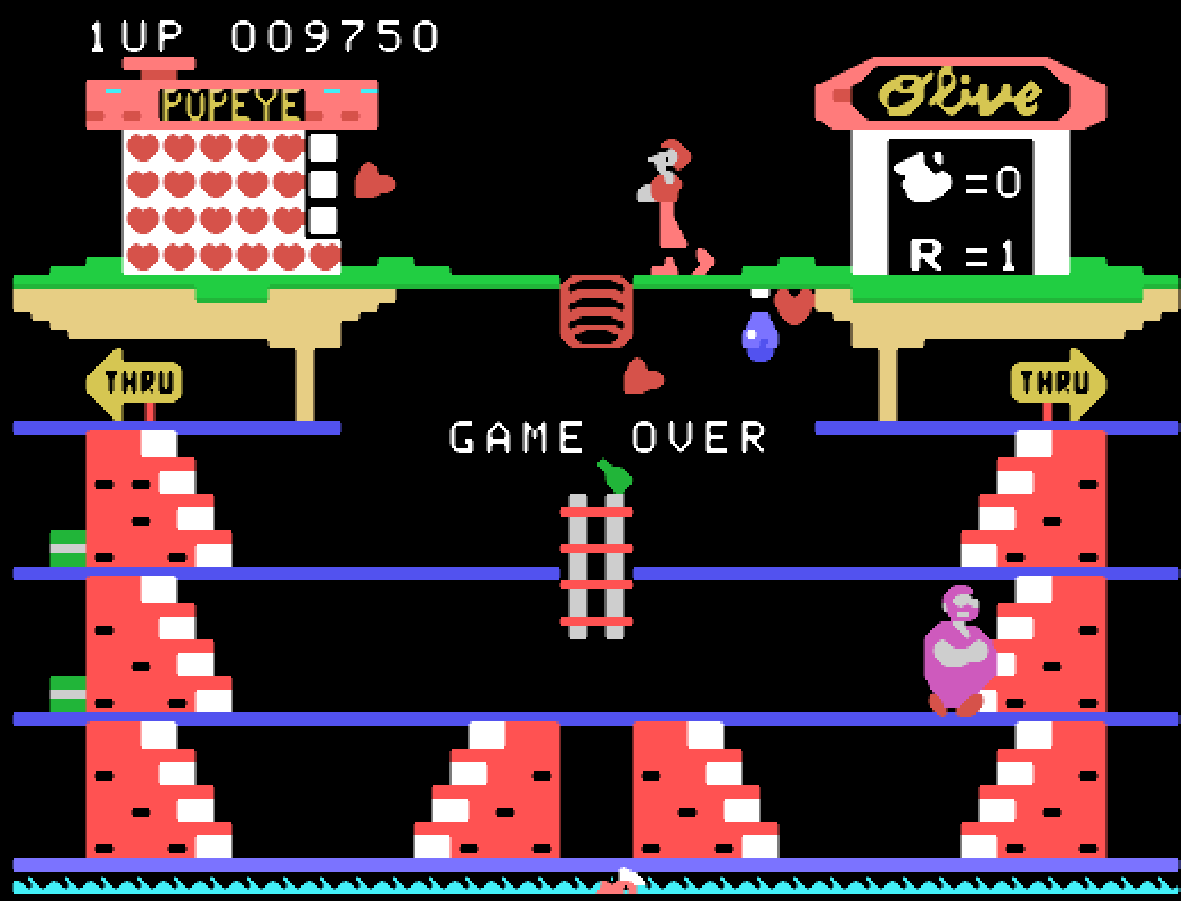 cncfreak: Popeye (TI 99/4A Emulated) 9,750 points on 2013-10-01 17:49:28