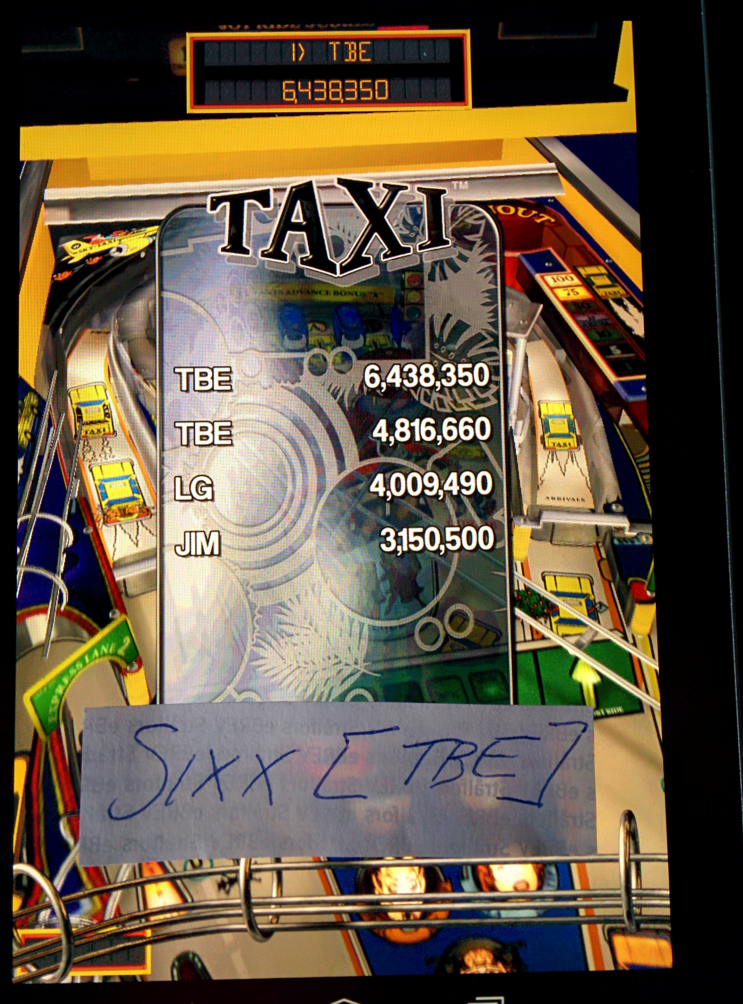 Sixx: Pinball Arcade: Taxi (Android) 6,438,350 points on 2014-08-19 23:26:57