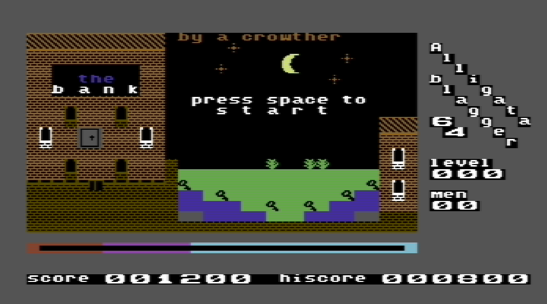 cncfreak: Blagger (Commodore 64 Emulated) 1,200 points on 2013-10-01 19:05:18