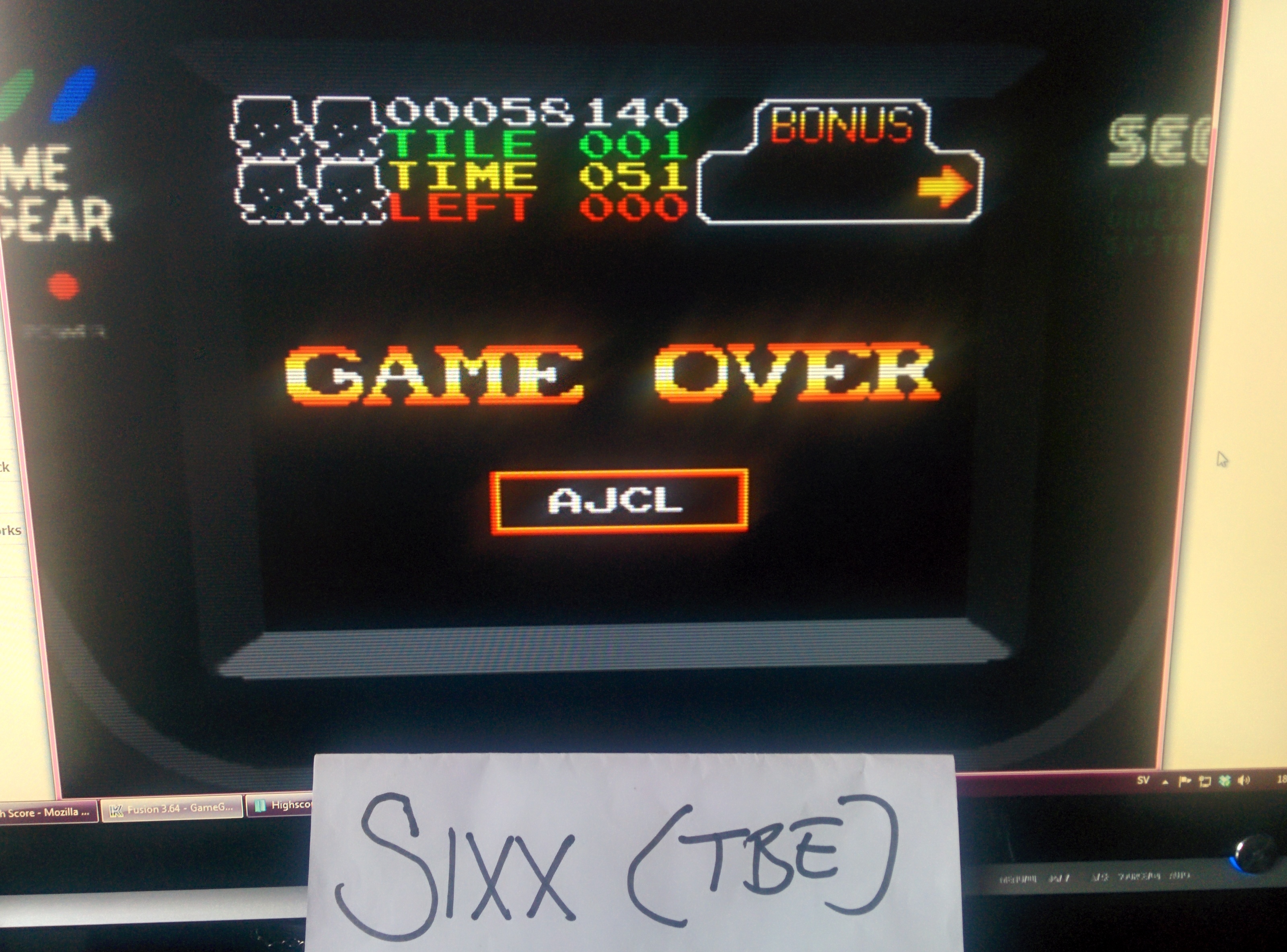 Sixx: Slider (Sega Game Gear Emulated) 58,140 points on 2014-08-25 08:52:37