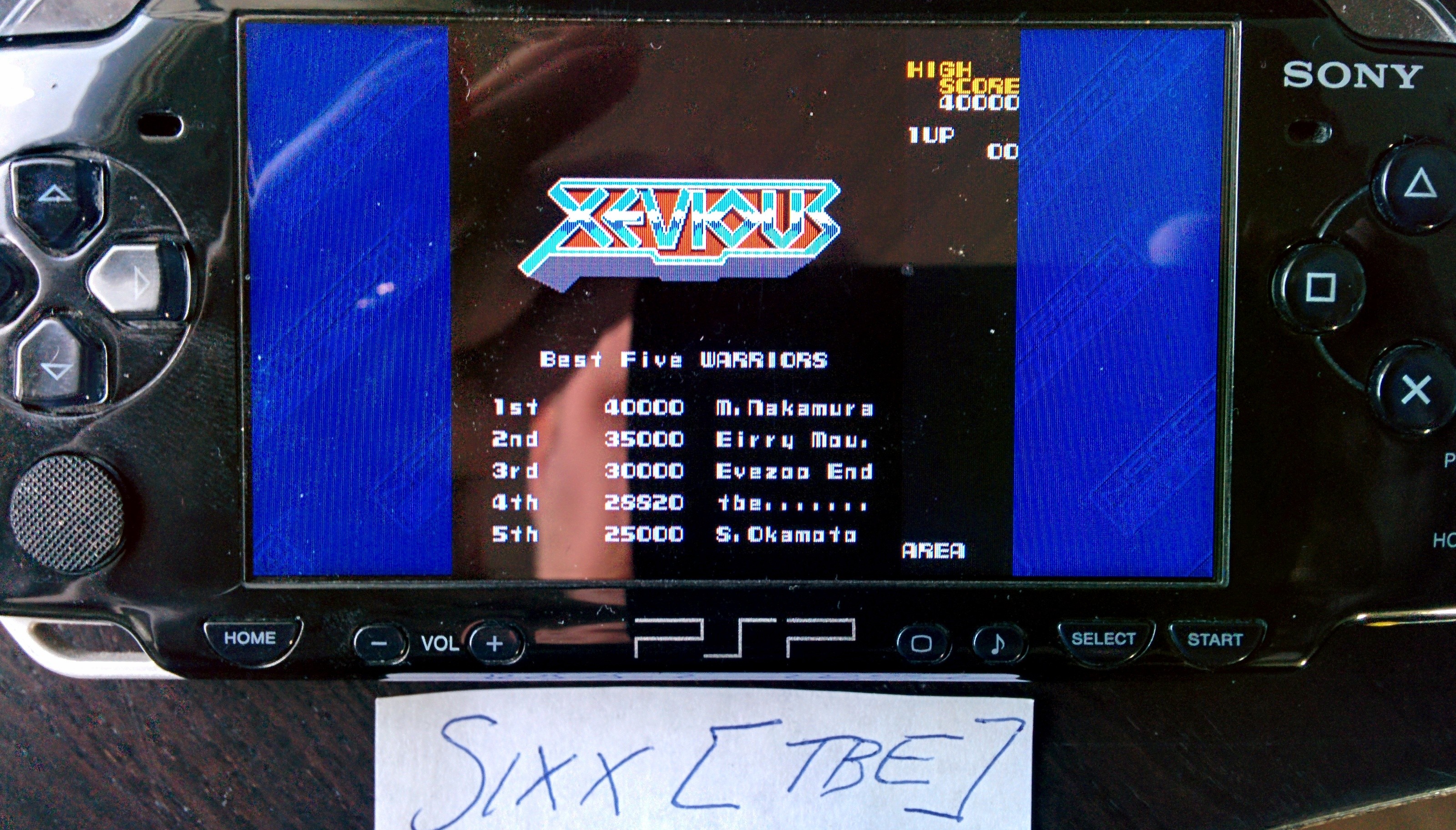 Sixx: Namco Museum: Battle Collection: Xevious (PSP) 28,820 points on 2014-08-26 11:04:37