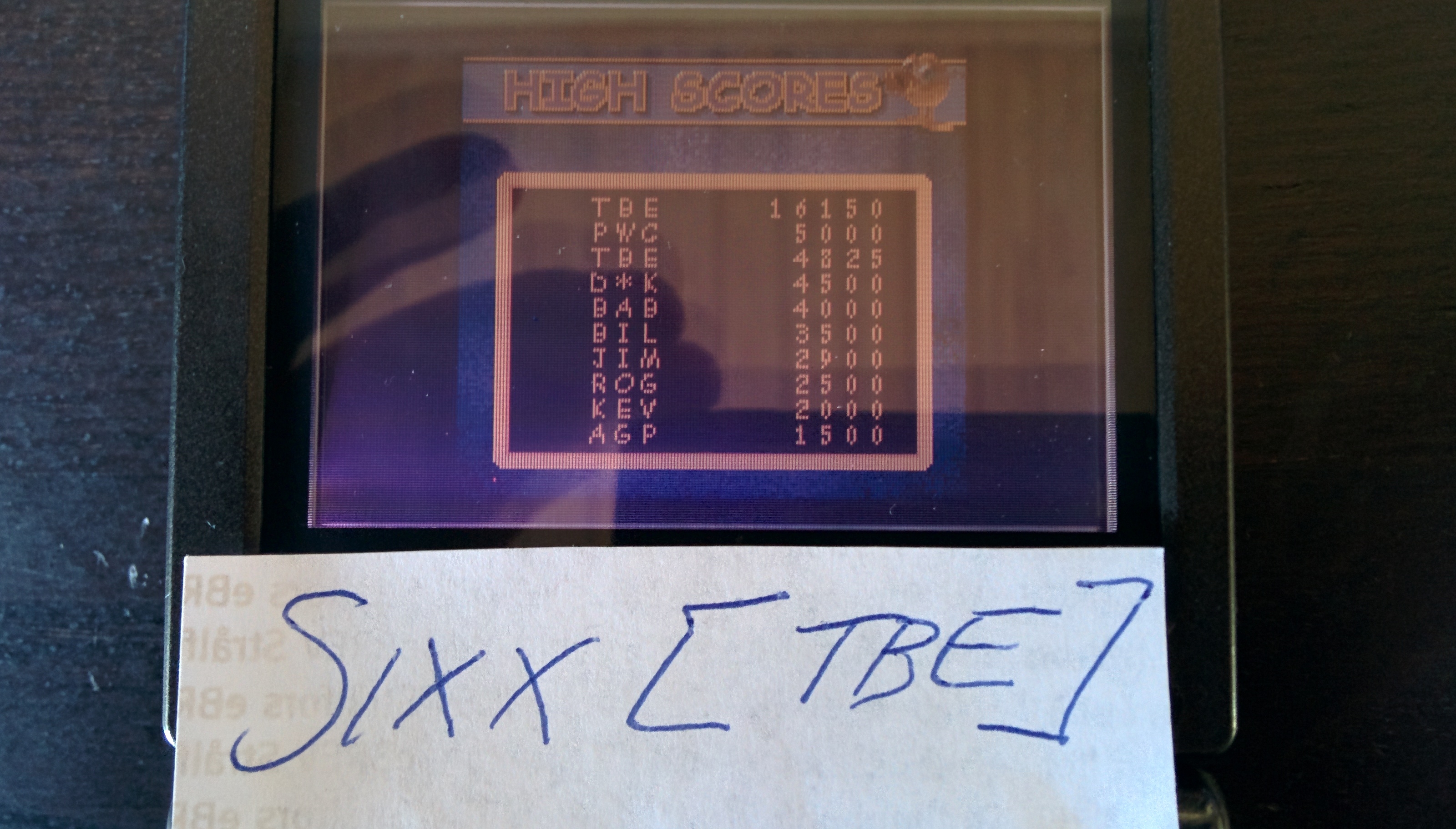 Sixx: Q*Bert: Arcade (Game Boy Color) 16,150 points on 2014-08-28 07:20:07