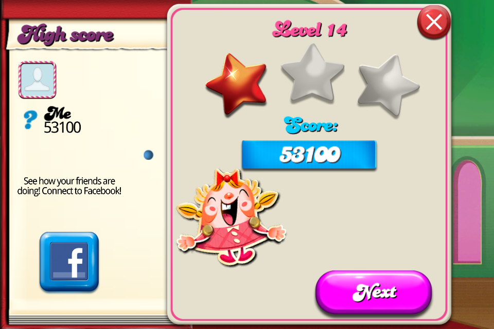 cncfreak: Candy Crush Saga: Level 014 (iOS) 53,100 points on 2013-10-03 16:25:13