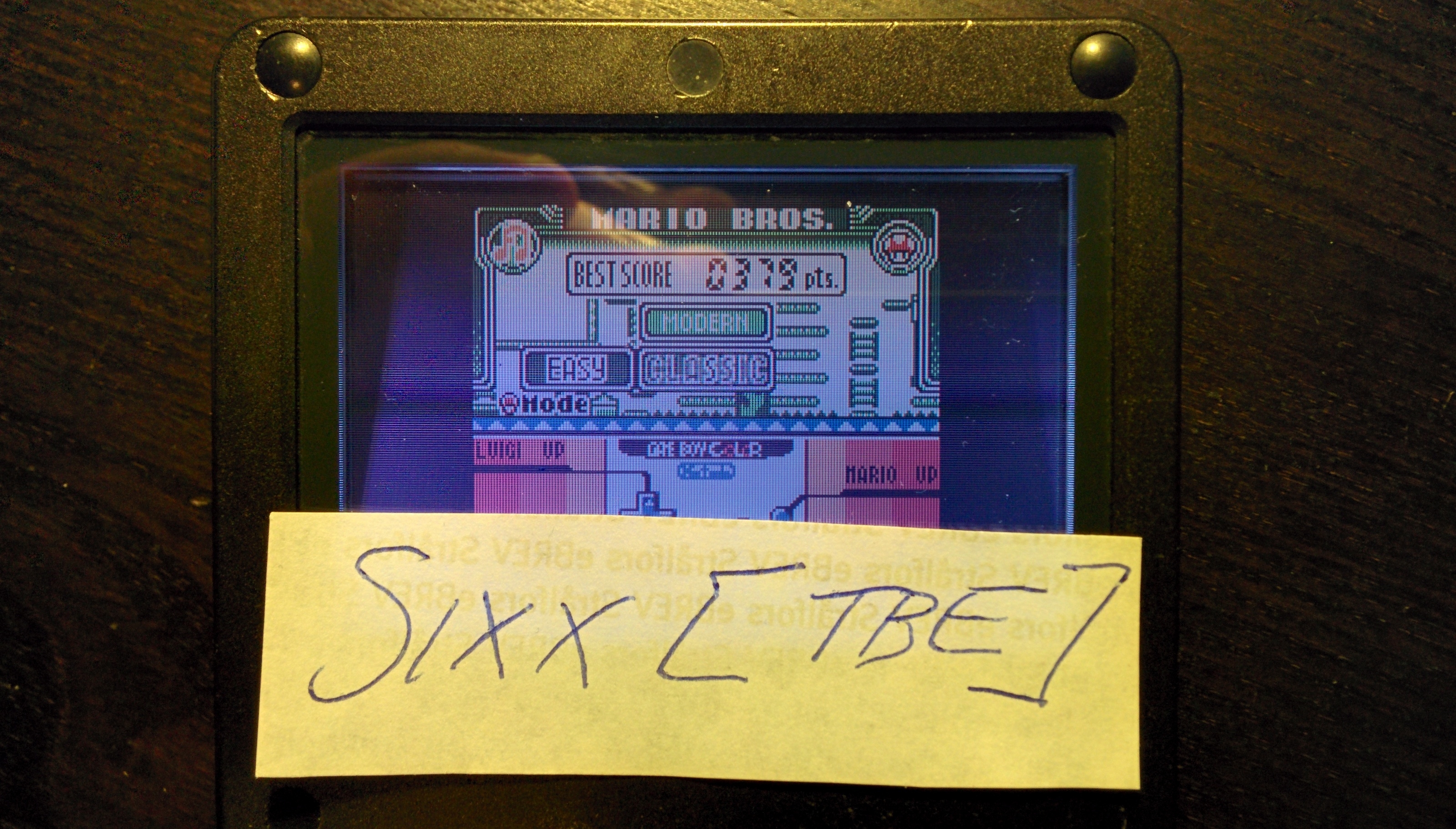 Sixx: Game & Watch Gallery 3: Mario Bros: Classic: Easy (Game Boy Color) 379 points on 2014-09-05 14:32:46