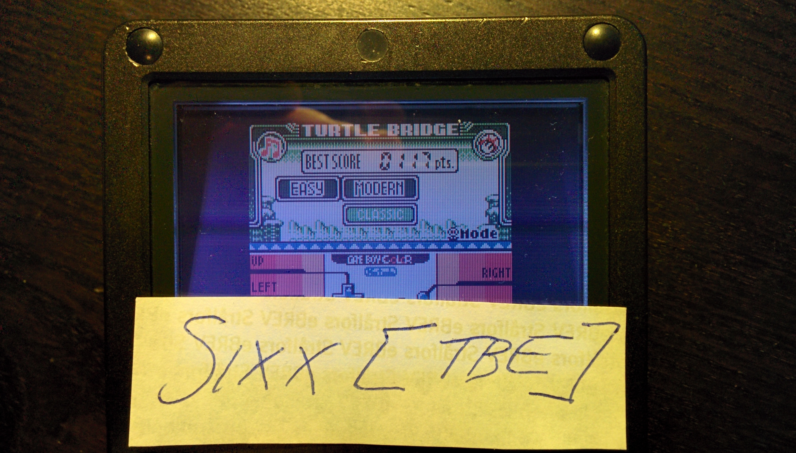 Sixx: Game & Watch Gallery 3: Turtle Bridge: Modern: Easy (Game Boy Color) 117 points on 2014-09-08 07:46:59