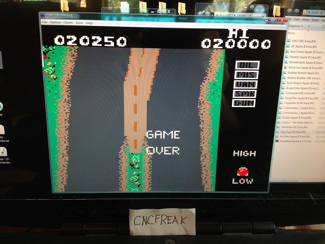 cncfreak: Spy Hunter (Game Boy Emulated) 20,250 points on 2013-10-05 17:07:37