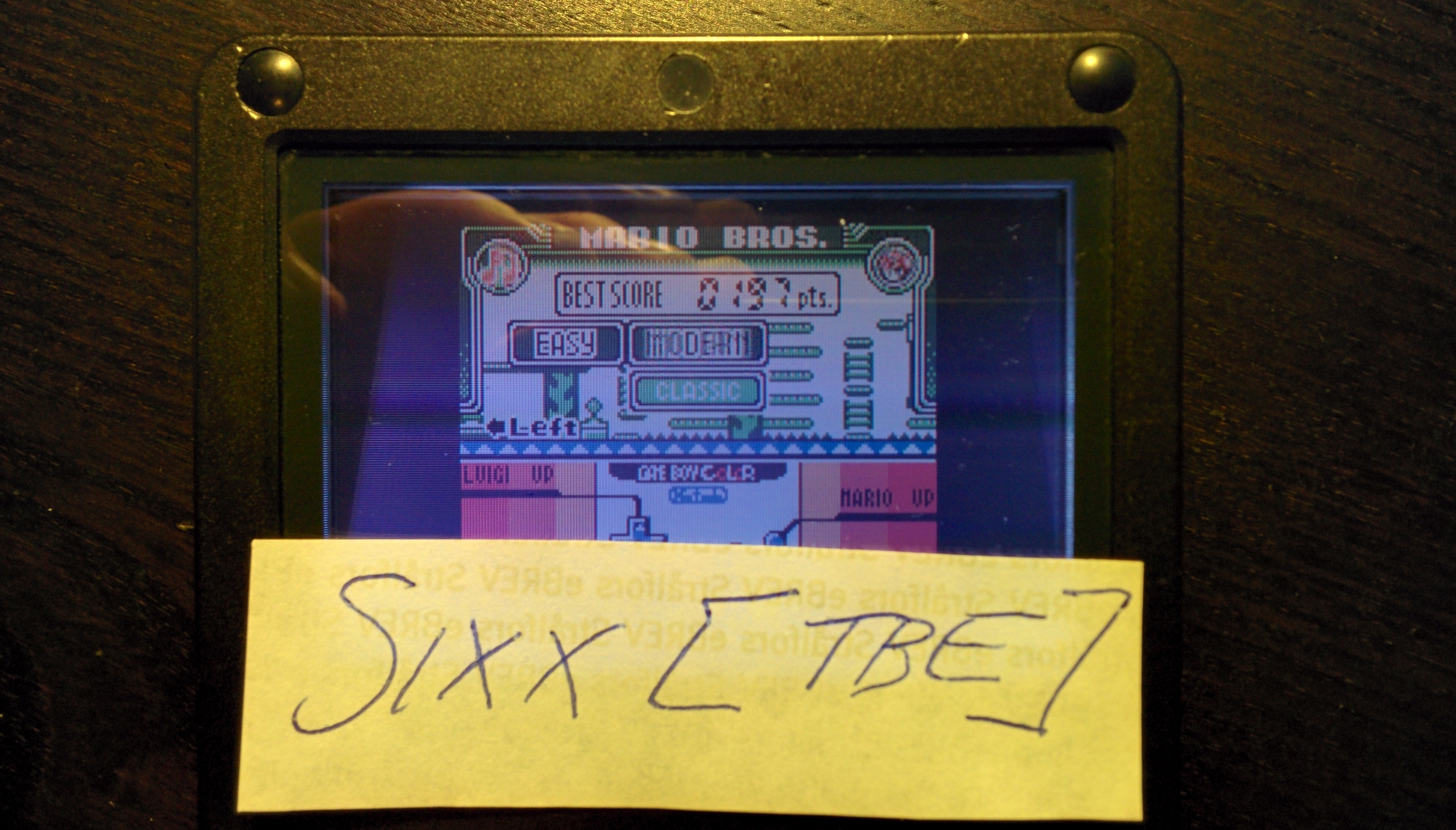 Sixx: Game & Watch Gallery 3: Mario Bros: Modern: Easy (Game Boy Color) 197 points on 2014-09-17 14:57:51