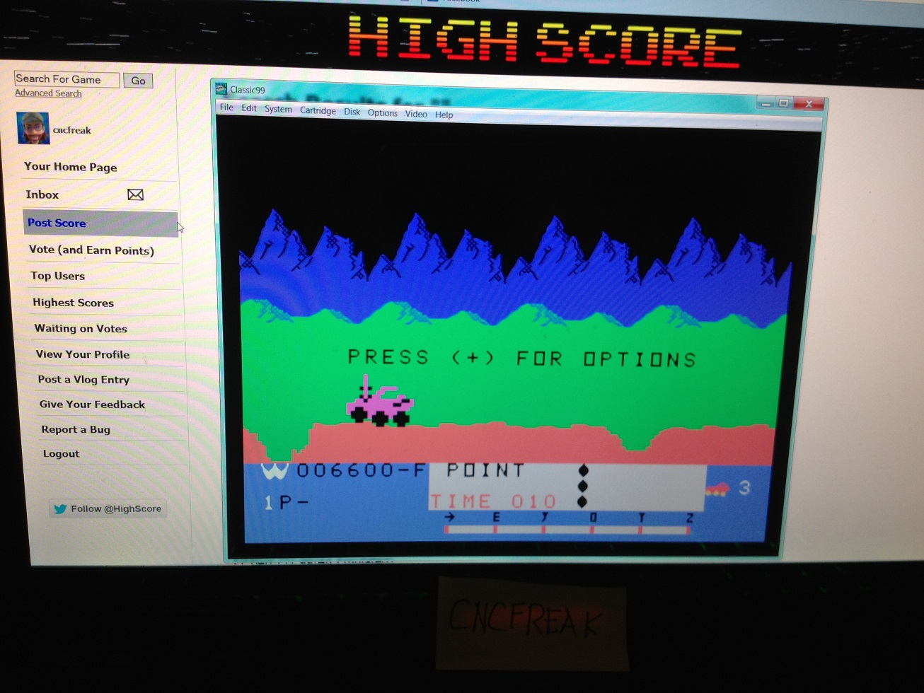 cncfreak: Moon Patrol (TI 99/4A Emulated) 6,600 points on 2013-10-06 23:09:26