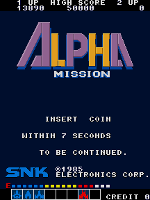 BarryBloso: Alpha Mission (Arcade Emulated / M.A.M.E.) 13,890 points on 2014-10-04 06:11:20