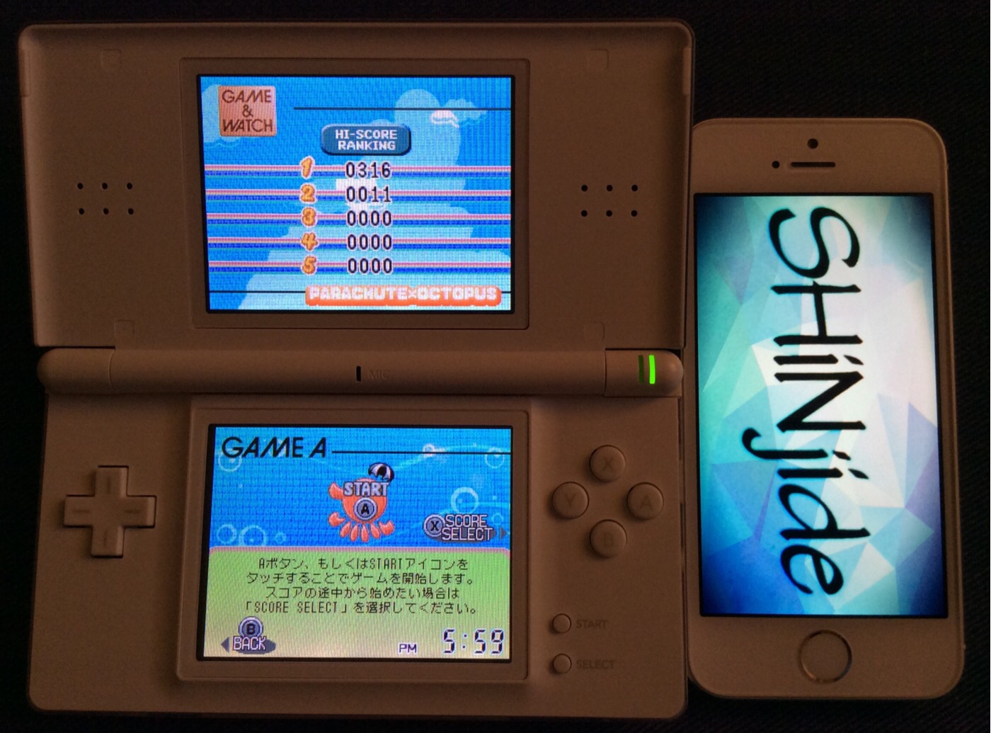 SHiNjide: Game & Watch Collection 2: Parachute & Octopus (Nintendo DS) 316 points on 2014-10-05 09:57:24