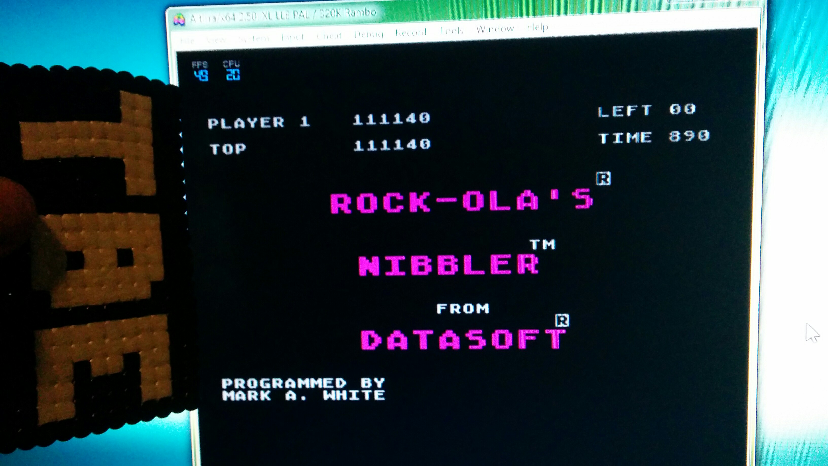Sixx: Nibbler (Atari 400/800/XL/XE Emulated) 111,140 points on 2014-10-08 16:15:26