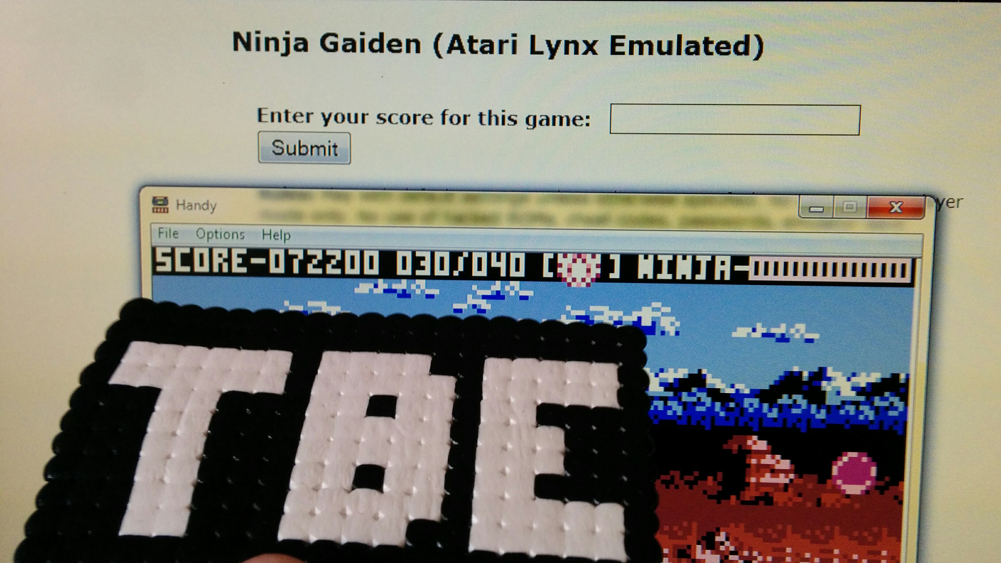 Sixx: Ninja Gaiden (Atari Lynx Emulated) 72,200 points on 2014-10-09 09:01:07